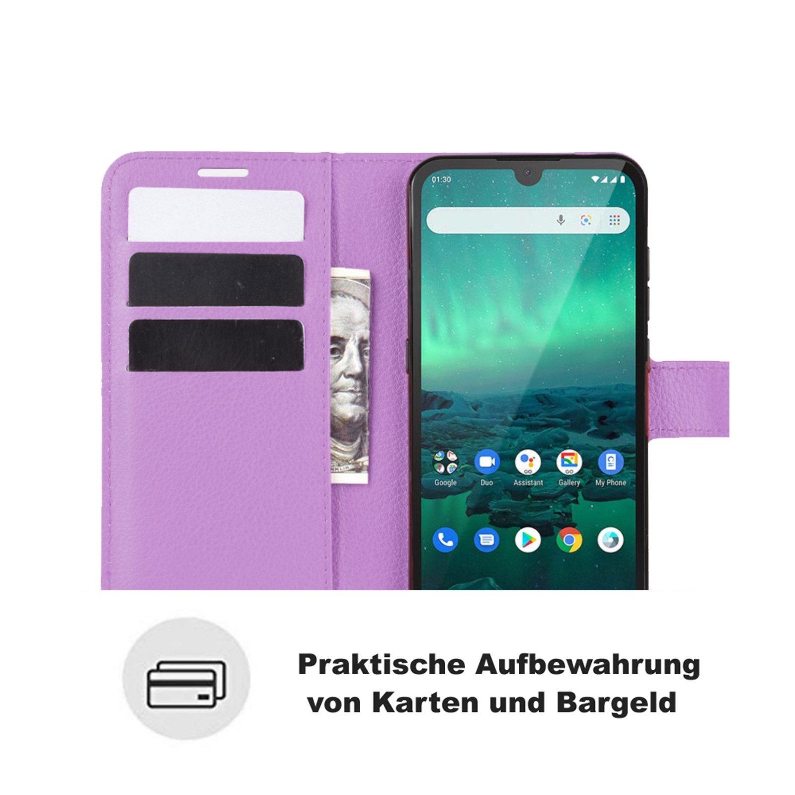 betterfon Handyhülle Handytasche für Nokia 1.3 Buchhülle Case Schutz Schale Etui Wallet, Wallet Case mit Kartenfächern Magnetverschluss und weicher Innenhülle