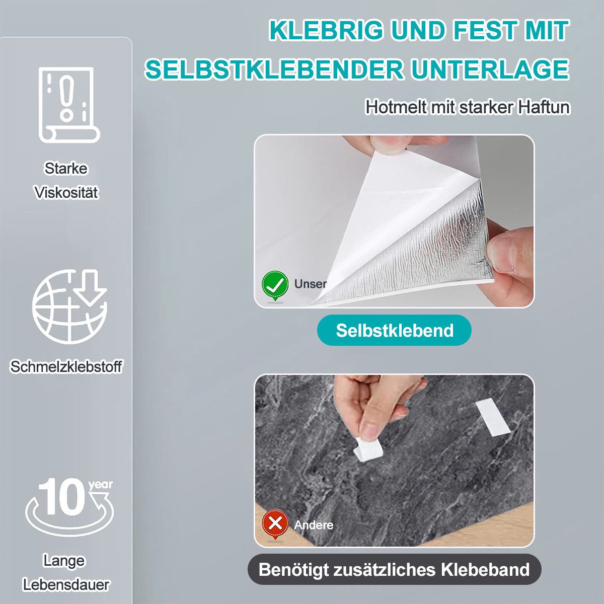 RWEUOQ Fliesenaufkleber Fliesenaufkleber 3D Fliesenaufkleber Klebefliesen günstig online kaufen