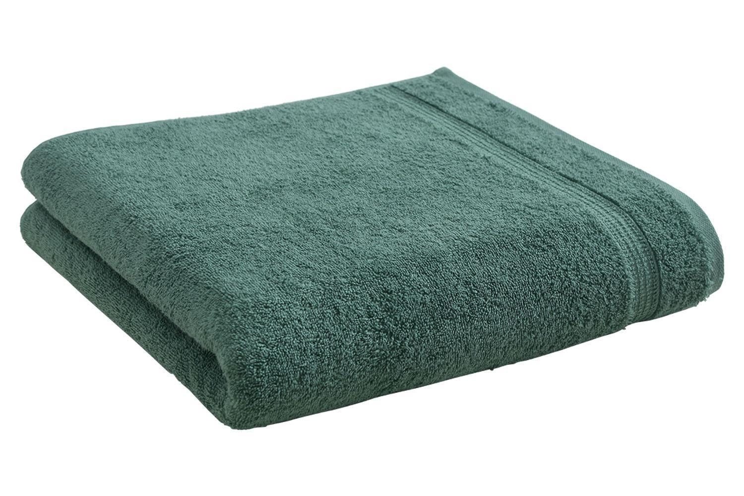MONDO Duschtuch FERI, B 67 cm, L 140 cm, Dunkelgrün, (1-St), 100 % Baumwolle