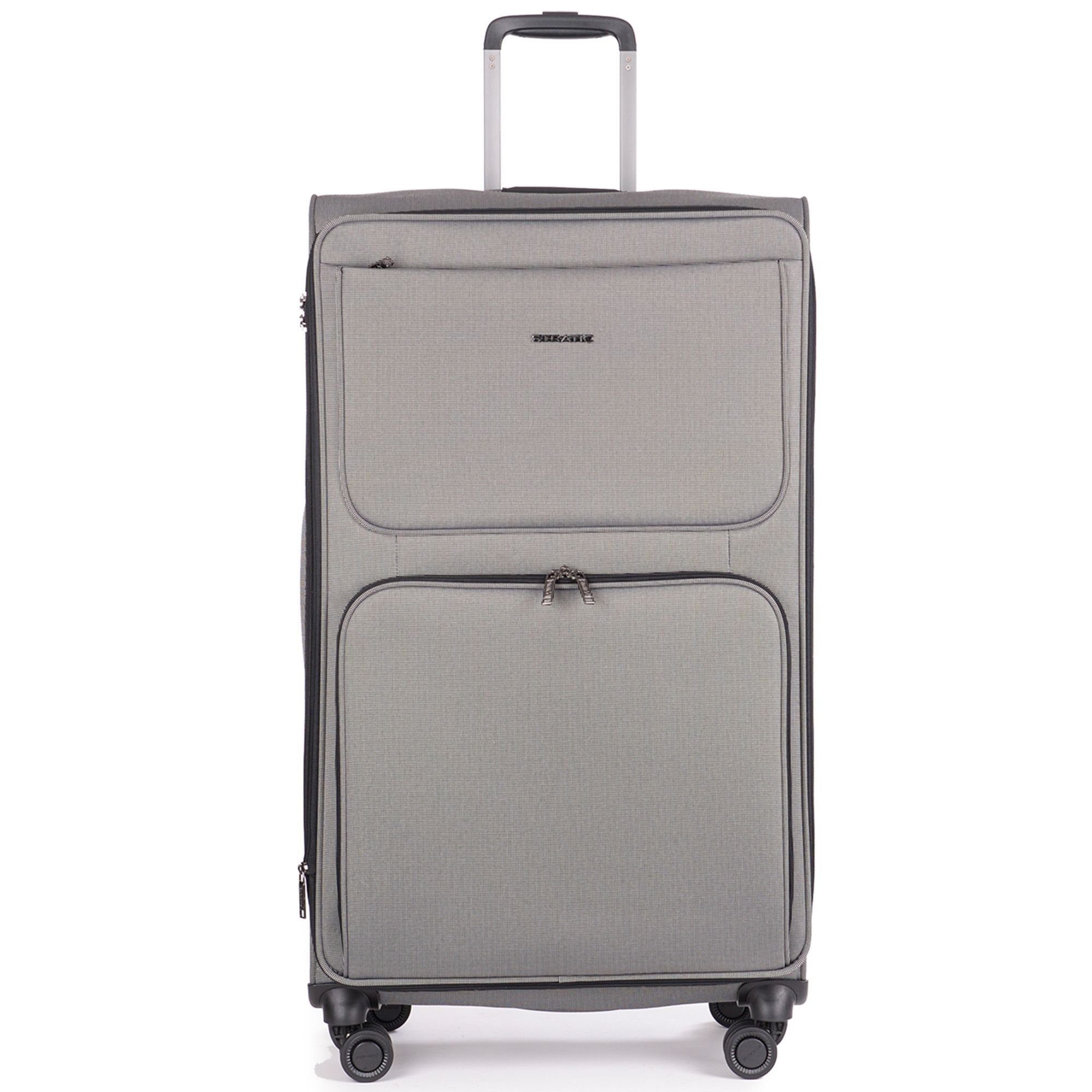 Stratic Weichgepäck-Trolley Bendigo Light Plus, 4 Rollen, Polyester silver