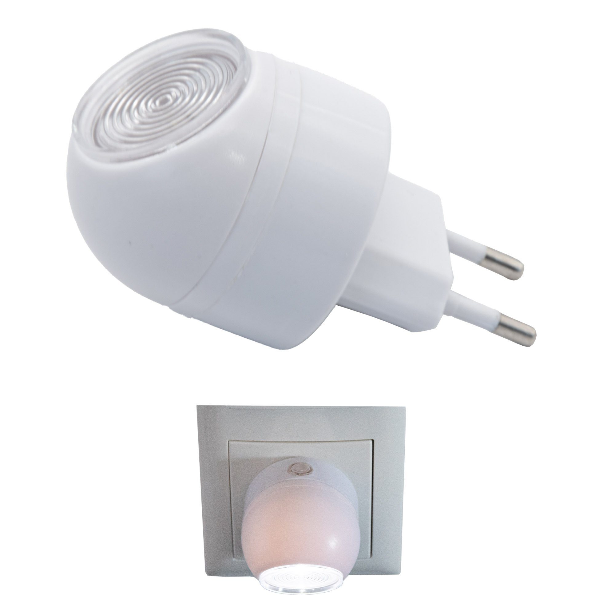 Notlicht BENSON Sensor Dämmerungssensor, 1W, Nachtlampe Steckdose 360° Nachtlicht Nachtlicht LED