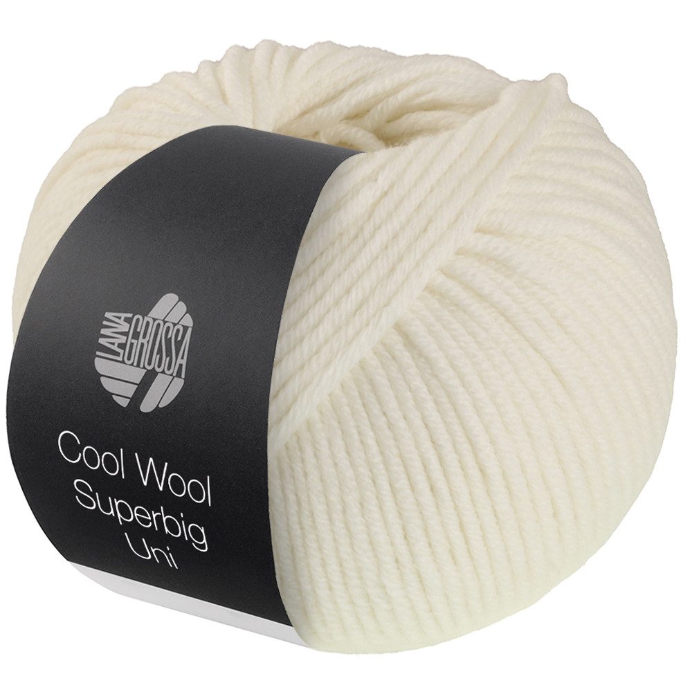 LANA GROSSA COOL WOOL SUPERBIG Uni Häkelwolle, 80 m (Voluminöse und extrafeine Merinowolle), 50 g