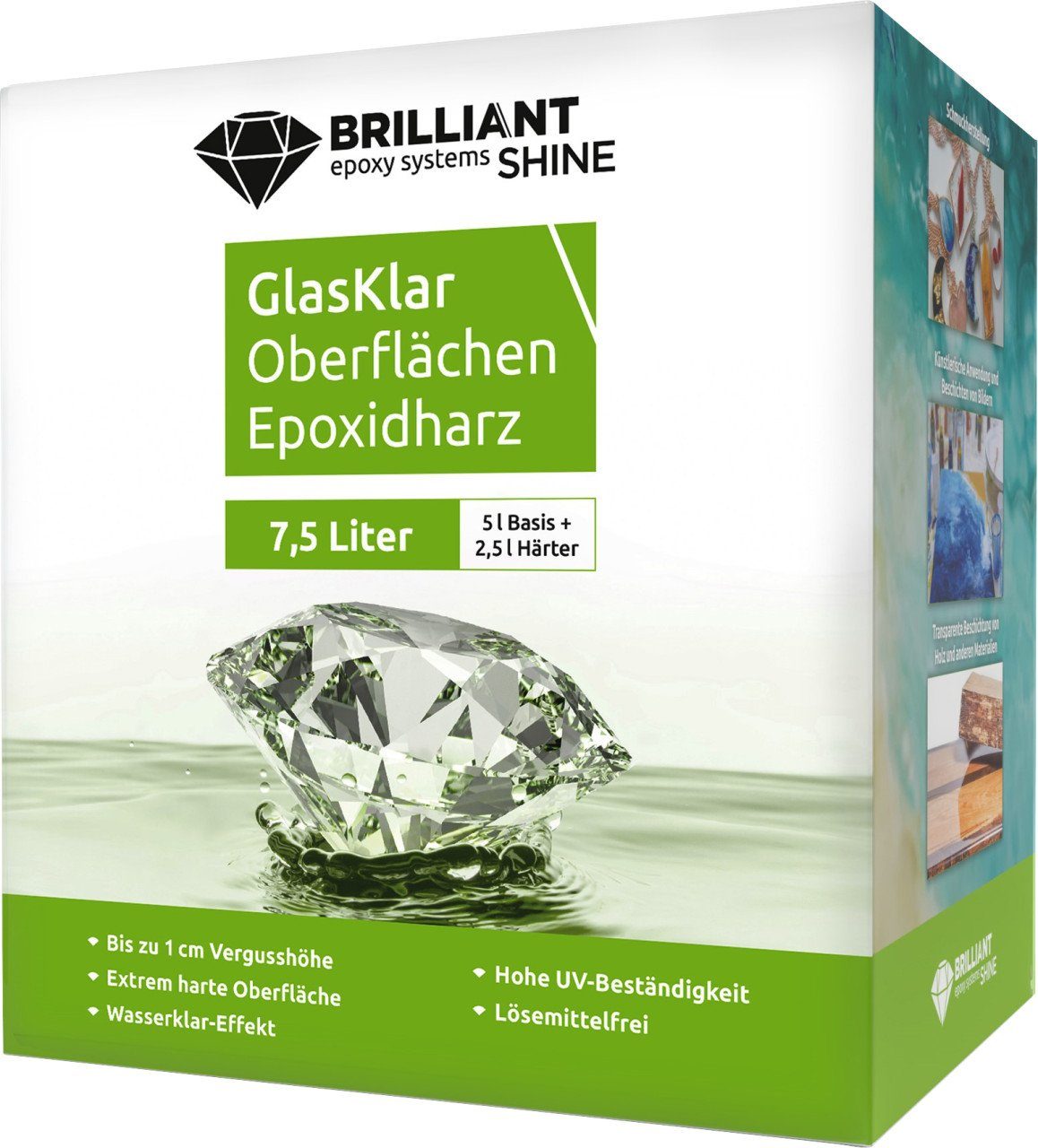 BrilliantShine Lack Brilliant Shine Oberflächen Epoxidharz Glasklar ...