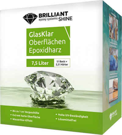 BrilliantShine Bastelnaturmaterial Brilliant Shine Oberflächen Epoxidharz Glasklar