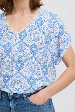 b.young Kurzarmbluse BYHALBA SS BLOUSE Modische Bluse mit Rüsschen