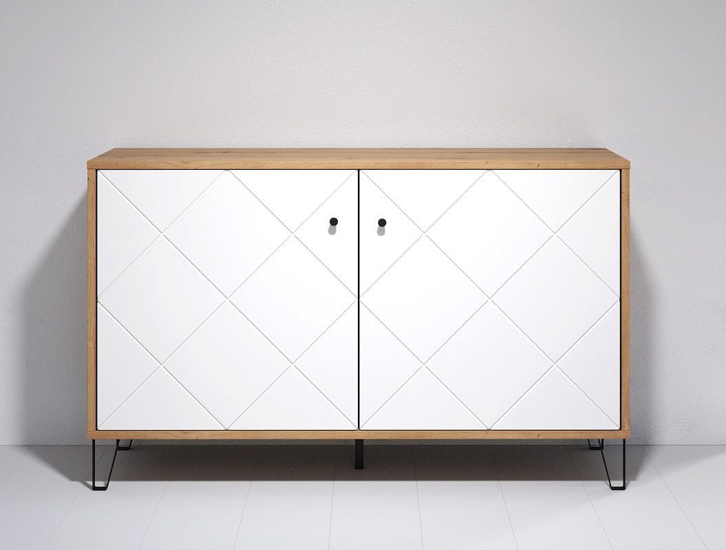 trendteam Sideboard Sideboard Touch, Artisan Eiche / weiß