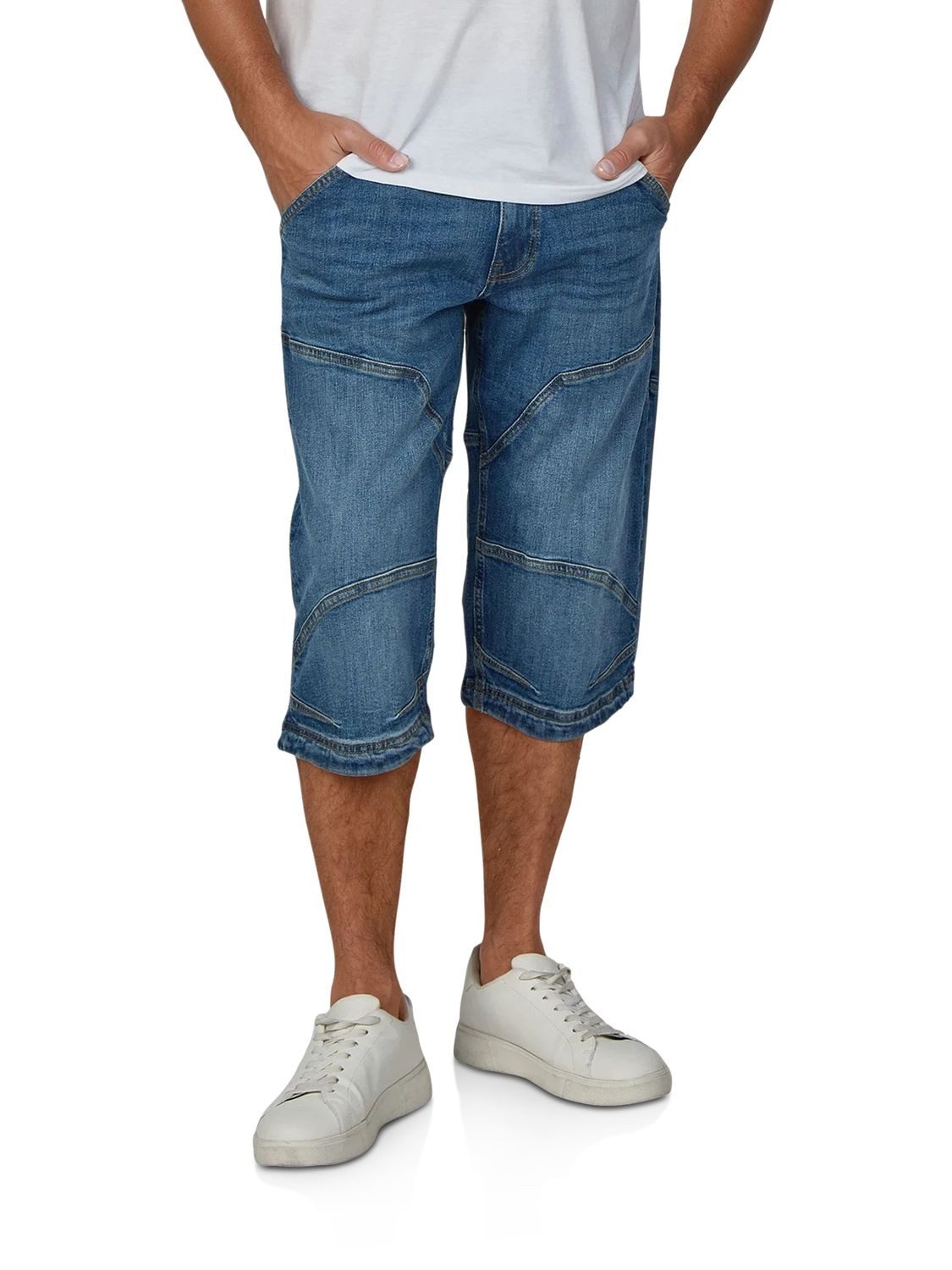 MUSTANG Jeansshorts Herren 3/4 Shorts Freemont Straight Fit Bermudashorts mit Stretch