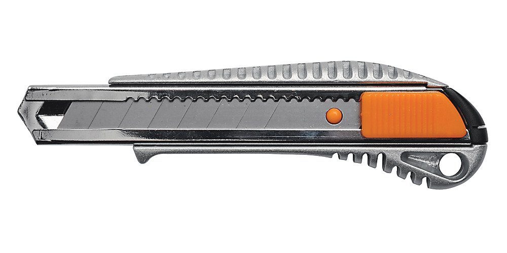 Fiskars Teppichmesser Profi-Cuttermesser 1,8 cm Metall, inkl. Klinge