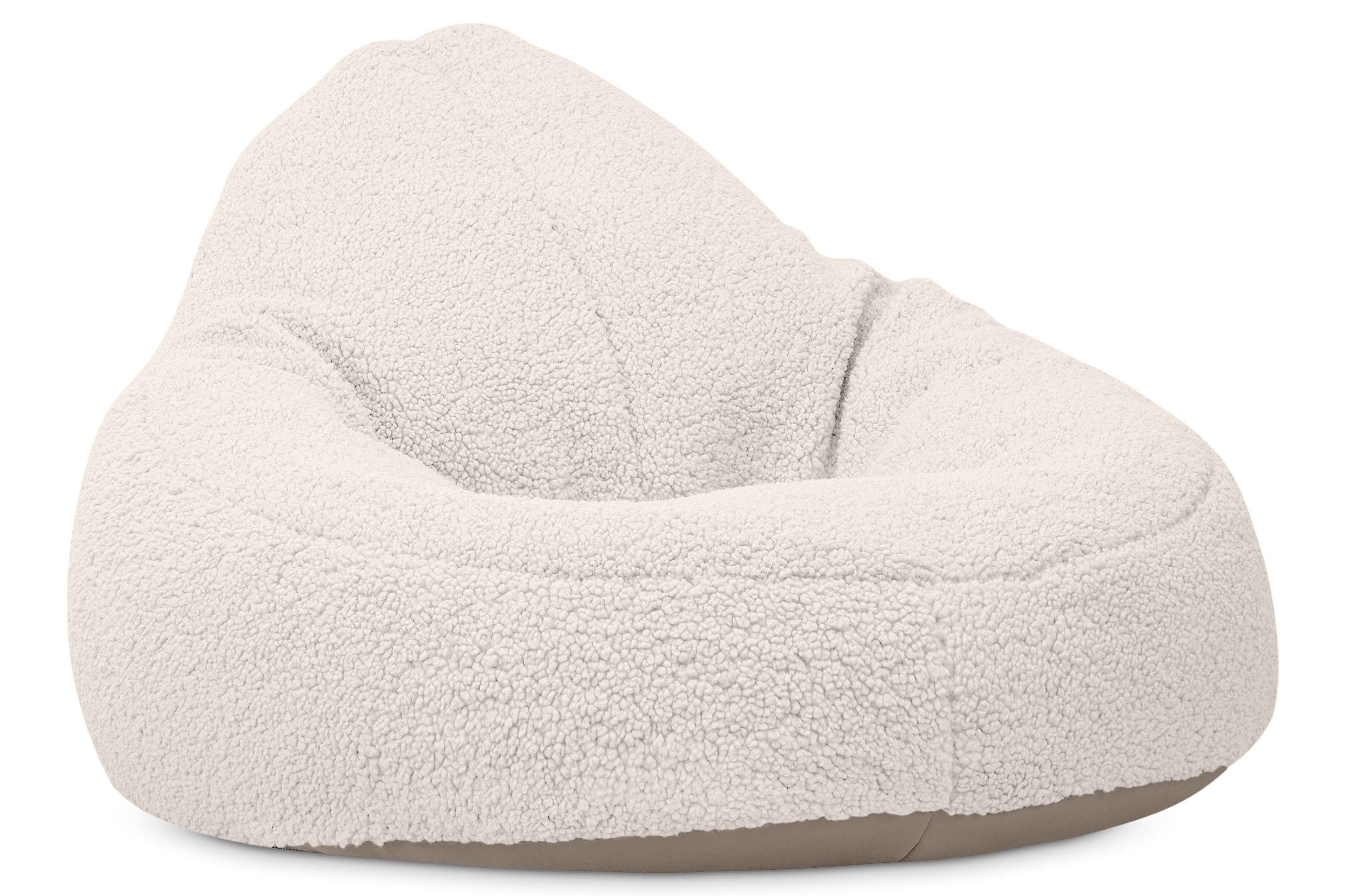 KONSIMO® Sitzsack COSMO Sitzhocker Sitzpouf, mit Polystyrolkugeln gefüllt, zeitloses Design