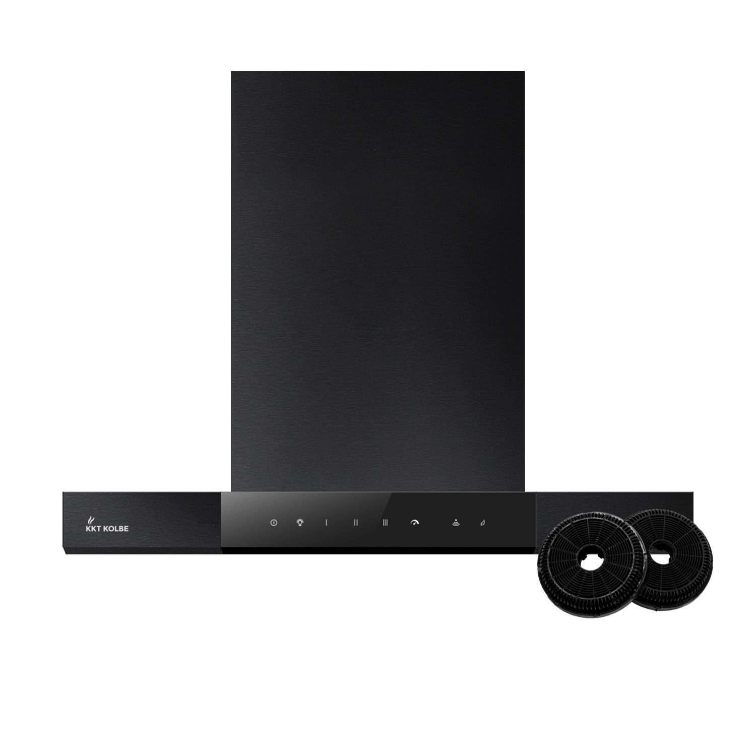 KKT KOLBE Wandhaube Dunstabzugshaube 60cm SHAPE6005S Abzugshaube / 5 Stufen Umluft / Abluft / Schwarz / Glas / Touch / LED