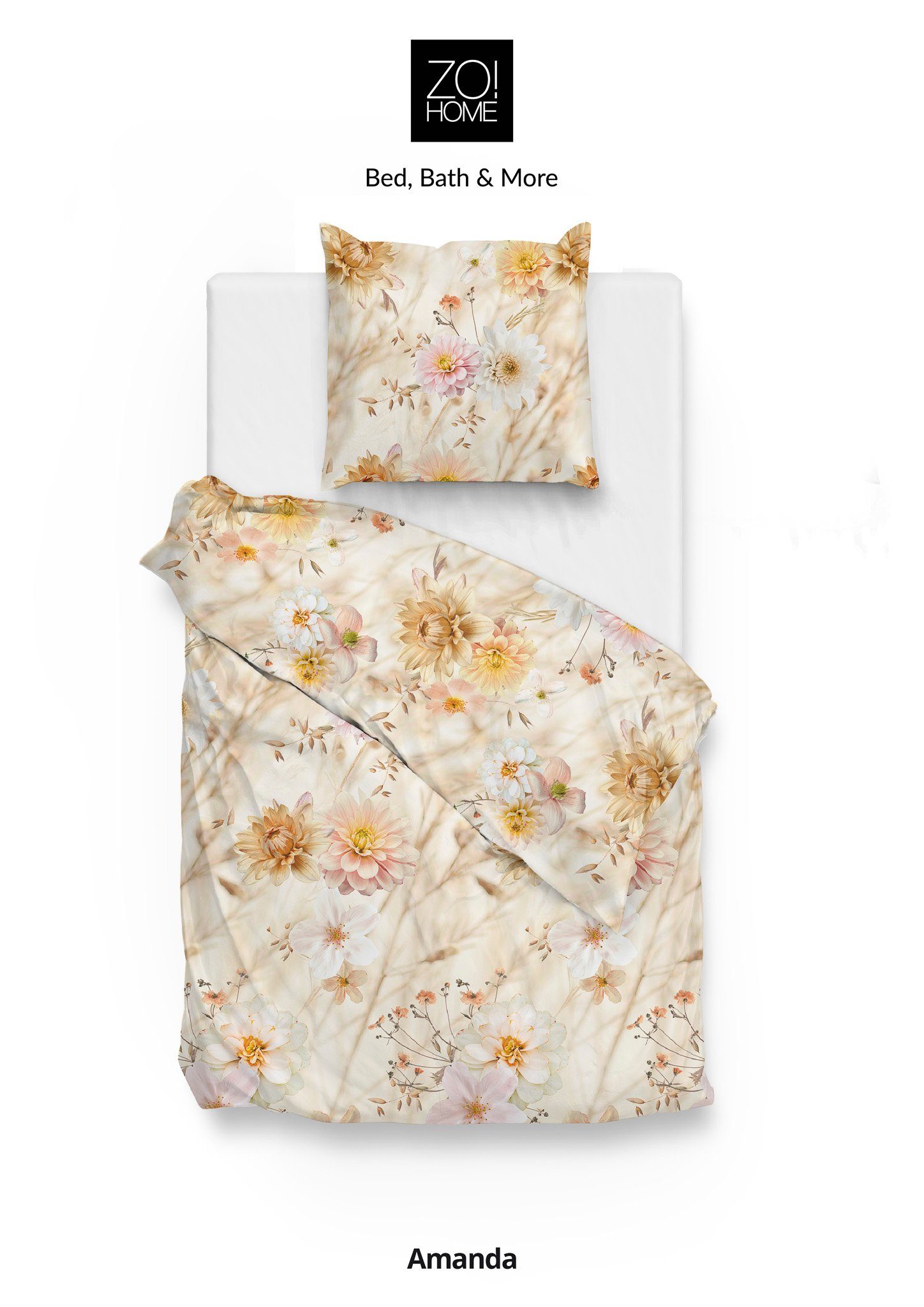 Bettwäsche »Zo! Home Cotton Bettwäsche 155x220 cm Blumen Gräse«, Heckett  and Lane online kaufen | OTTO
