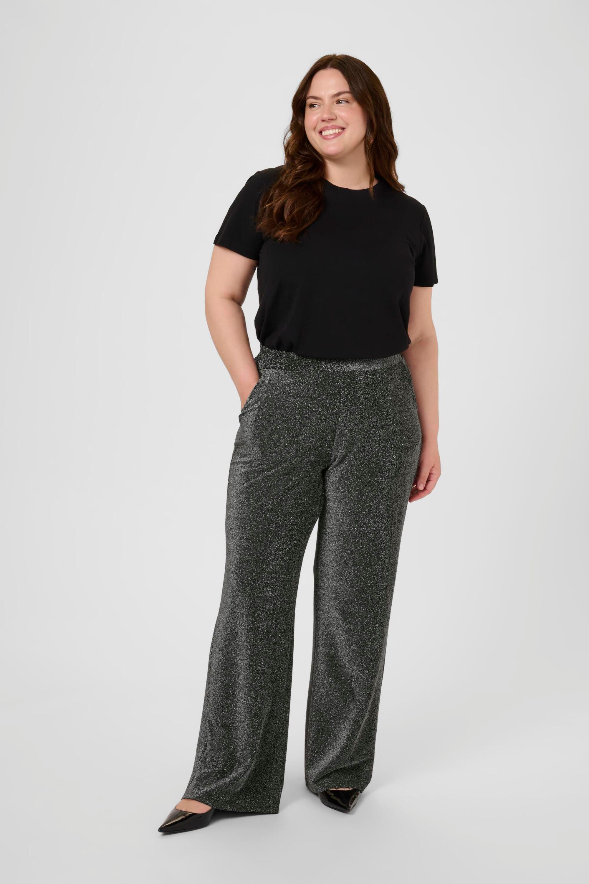 KAFFE Curve Stoffhose Casual Hose KCriana Große Größen