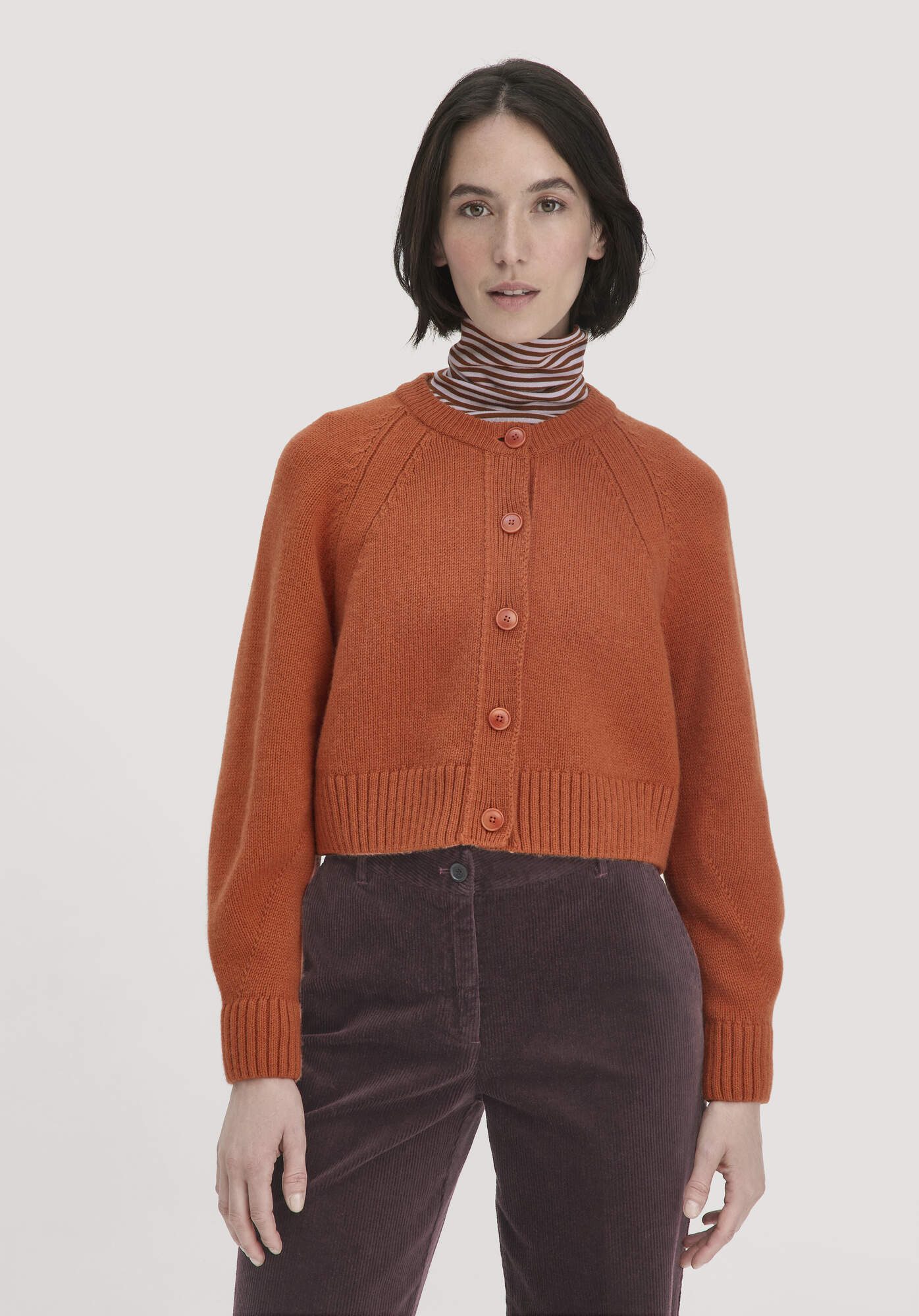 Hessnatur Strickjacke aus Bio-Merinowolle mit Bio-Baumwolle (1-tlg)