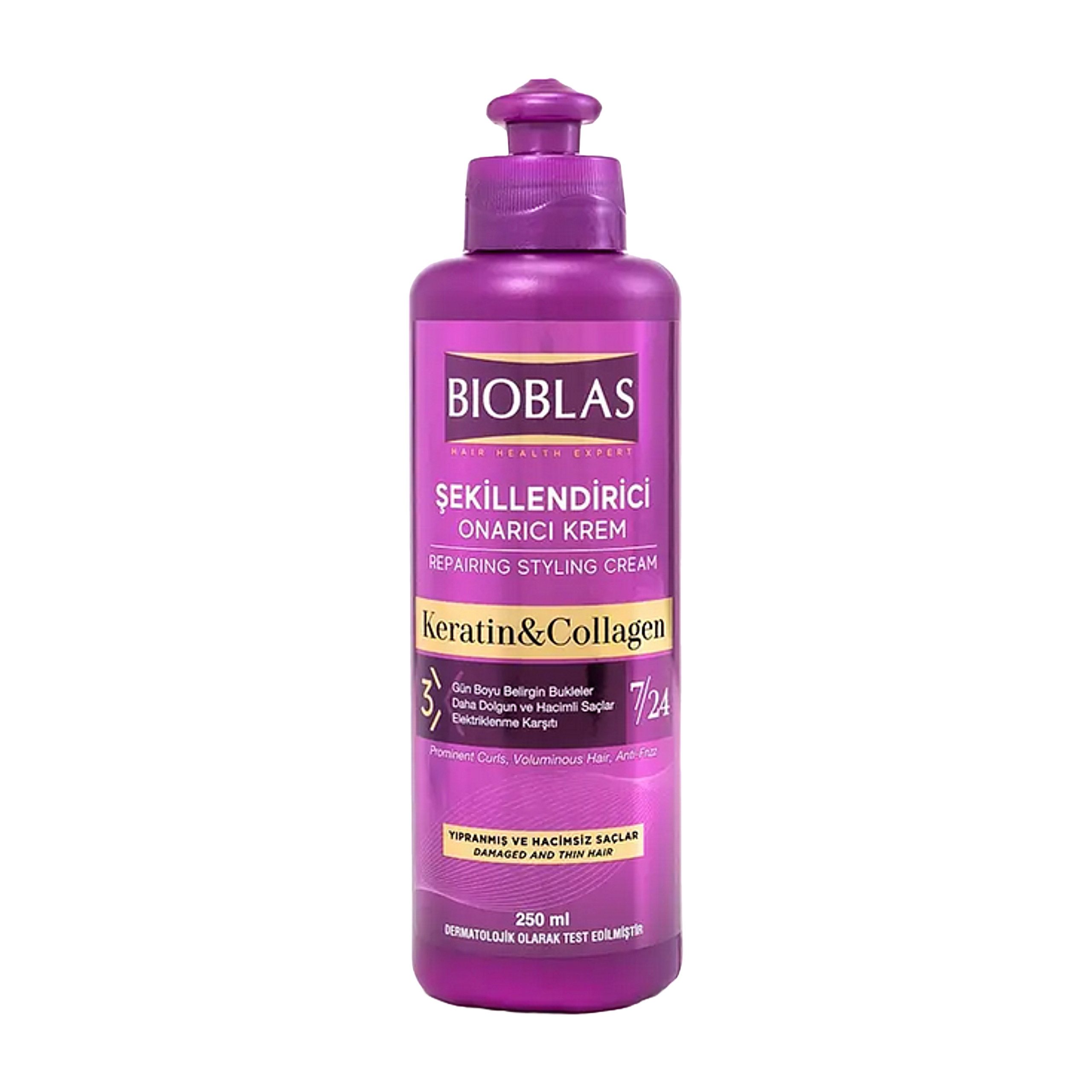 Bioblas Styling-Creme Styling Cream mit Keratin & Kollagen – Reparierende Lockenpflege