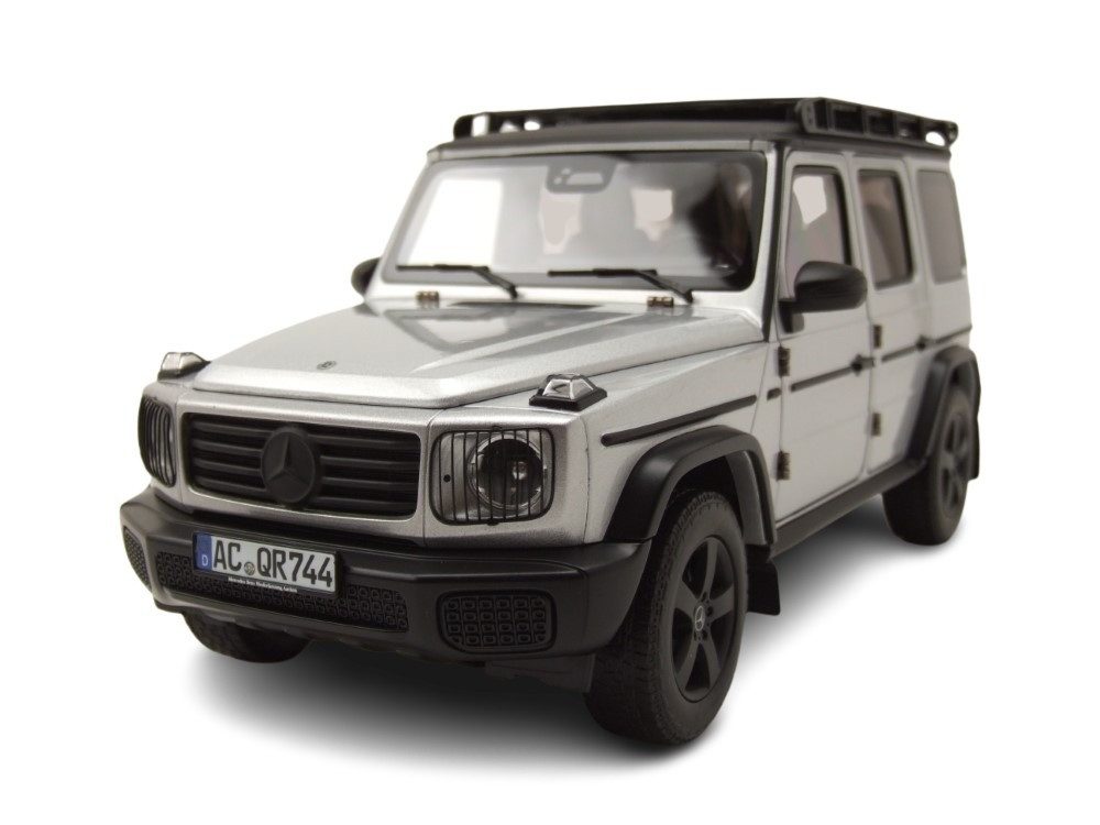 Norev Modellauto Mercedes G-Klasse G-Modell 2024 silber schwarz, Maßstab 1:18