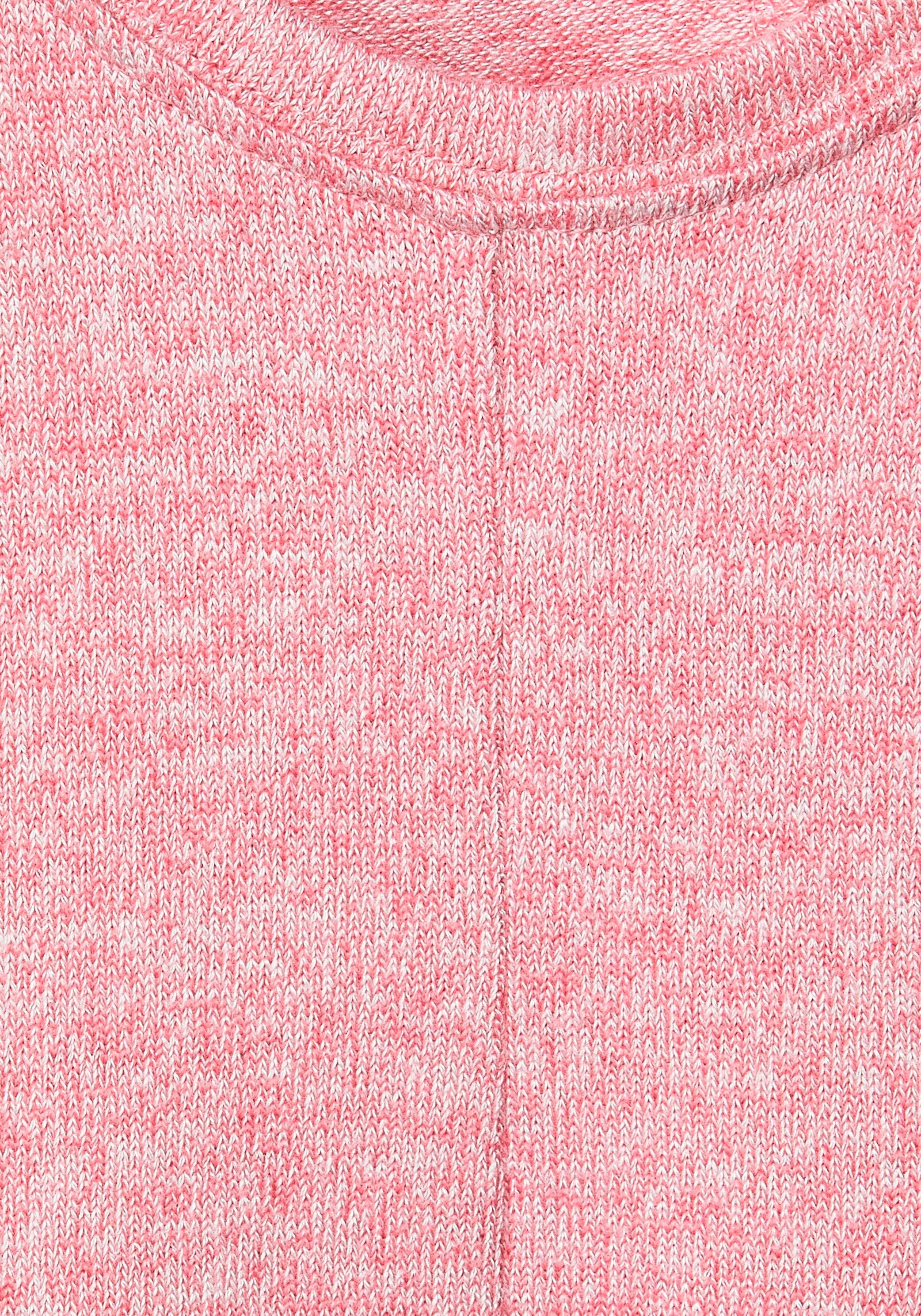 Style winter STREET ONE Melange-Optik in rose 3/4-Arm-Shirt melange Ellen