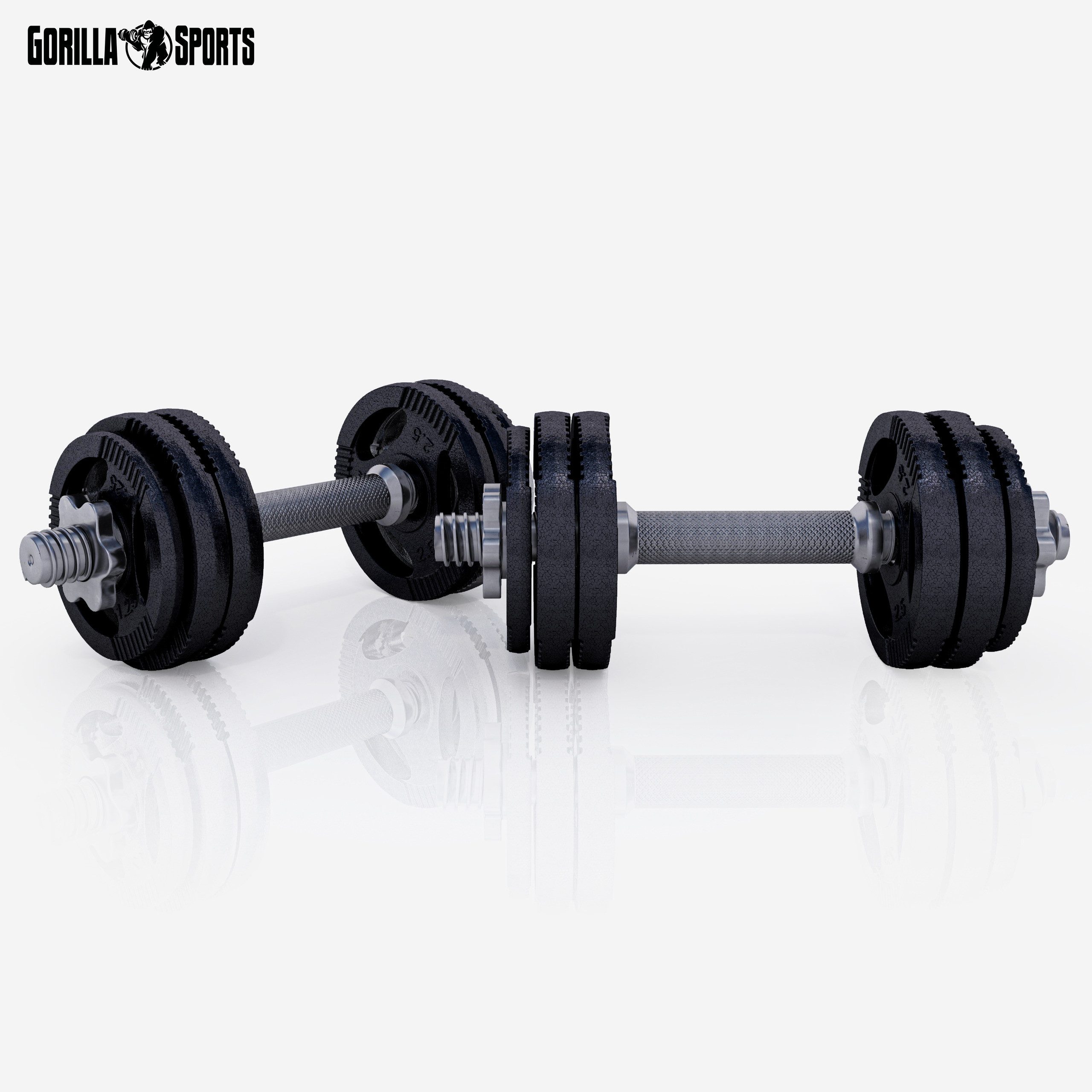 GORILLA SPORTS Kurzhantel Kurzhantelset Gusseisen Gripper 30 kg
