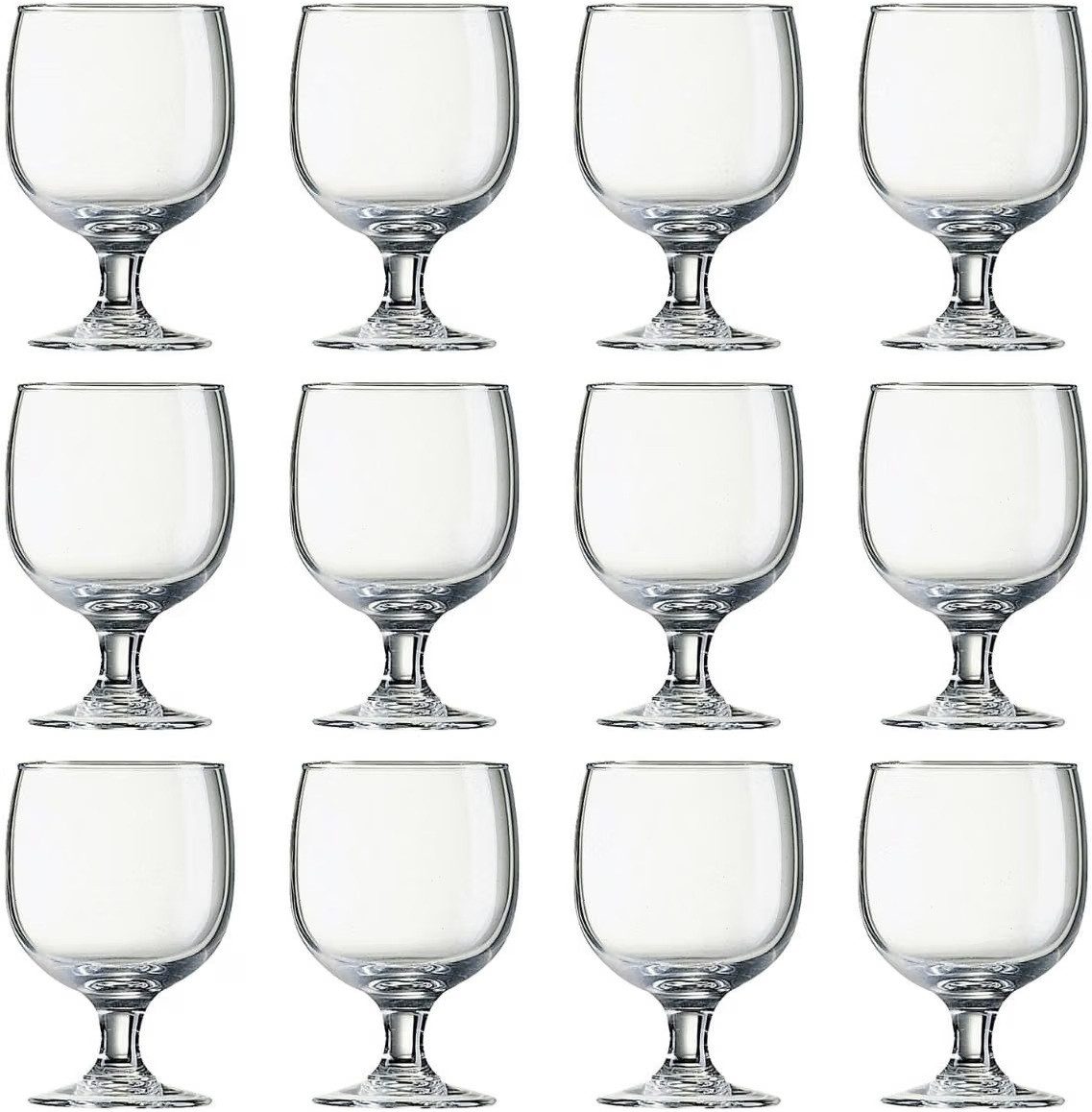 ARCOROC Gläser-Set Wasserglas Trinkglas Saftglas Universalglas Stapelbar AMELIA 250ml, 12-tlg., Glas