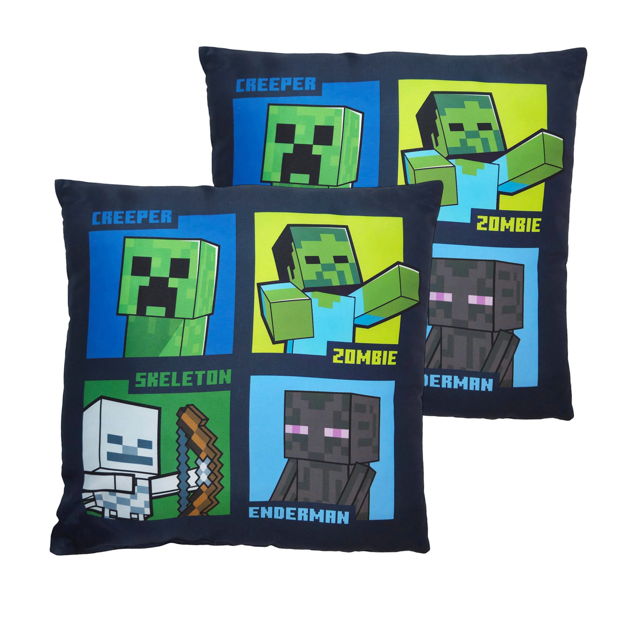 Minecraft Dekokissen Gamer Minecraft Creeper Zombie Enderman Kissen Dekokissen 40x40 cm