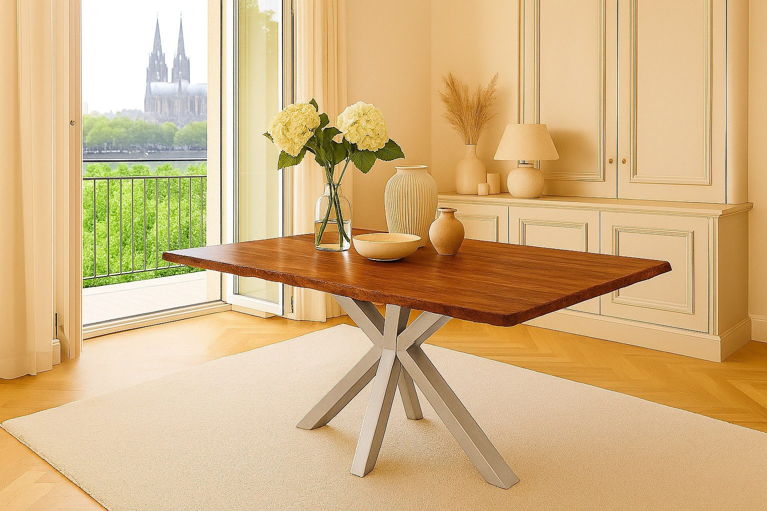 SAM® Baumkantentisch Spider, massives Akazienholz, Baumkante, günstig online kaufen