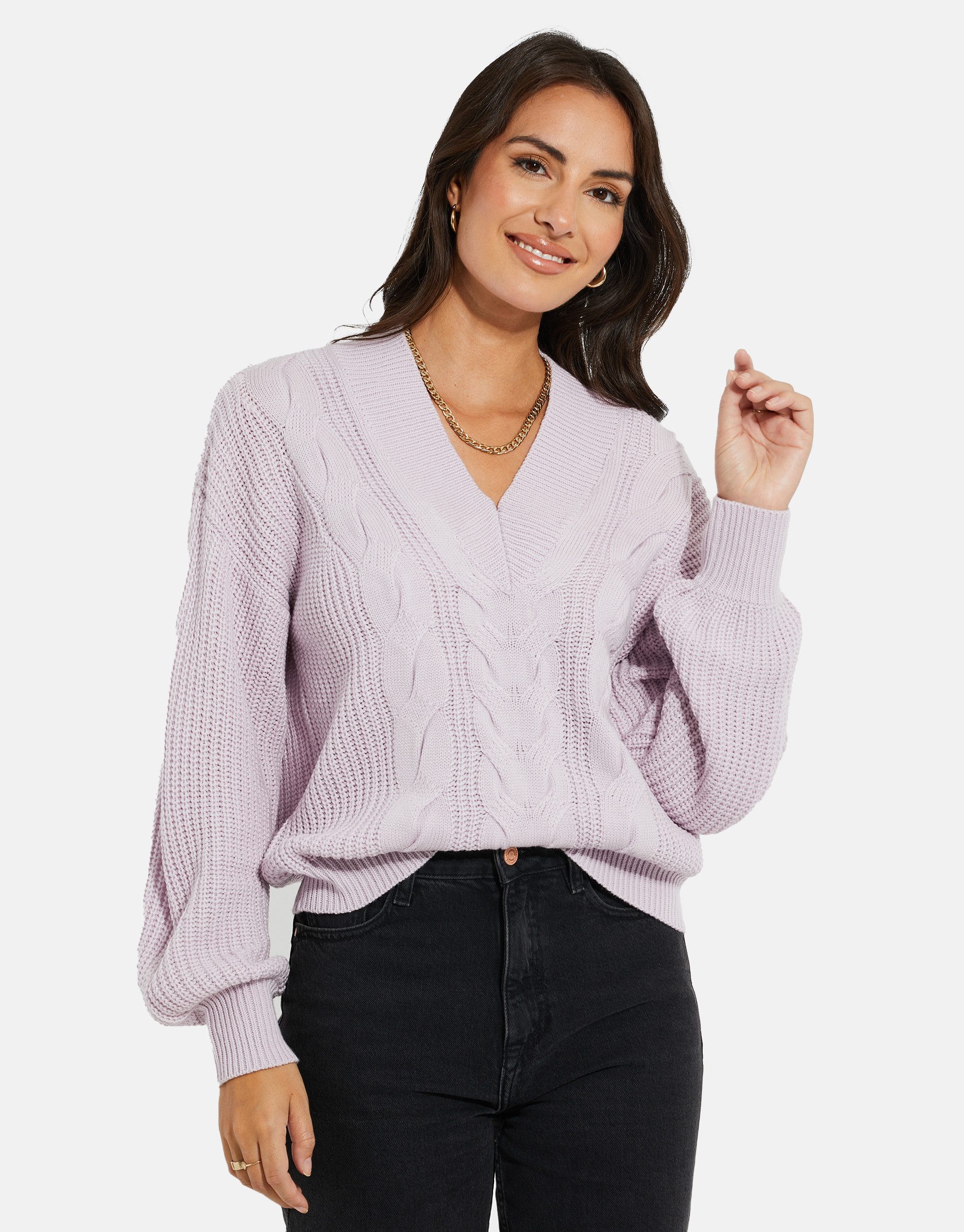 Threadbare Rundhalspullover in tollem Strick-Design günstig online kaufen