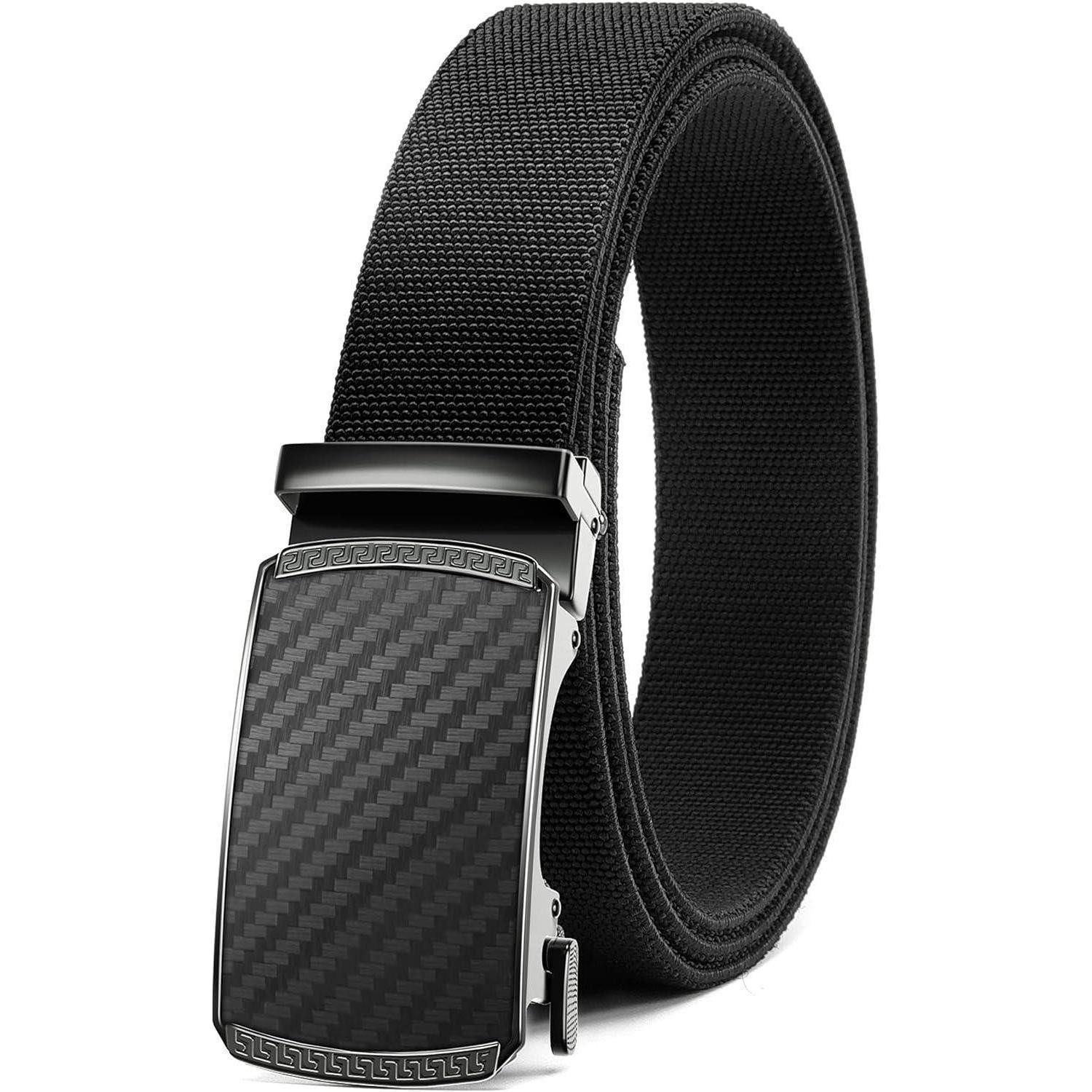 LuxusKollektion Stretchgürtel Herren Stretch Gürtel Karbonoptik Schwarz