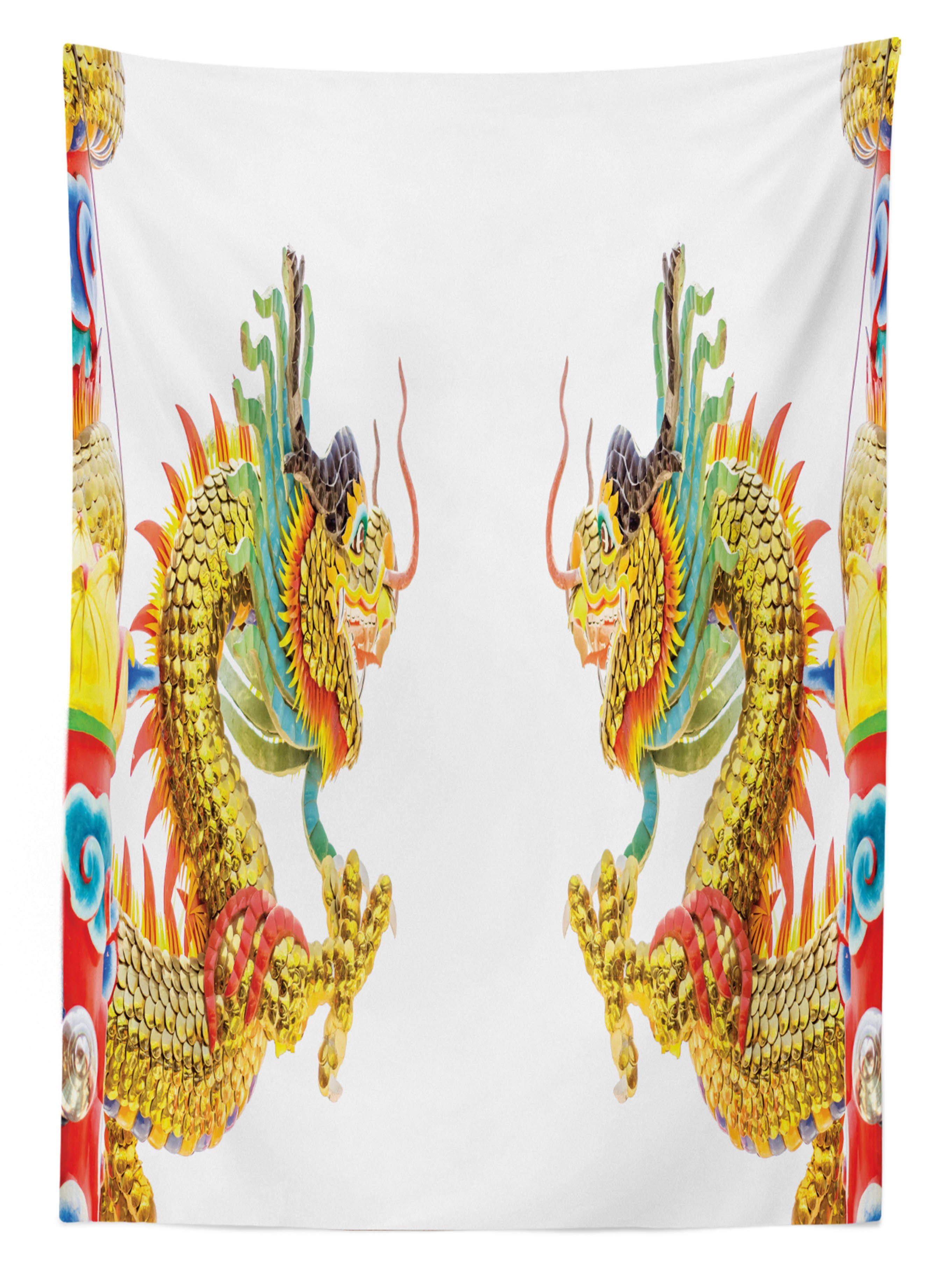 Abakuhaus Tischdecke Farbfest Für Bereich Klare Kultur Außen Drachen den Oriental geeignet Farben, Waschbar orientalisch