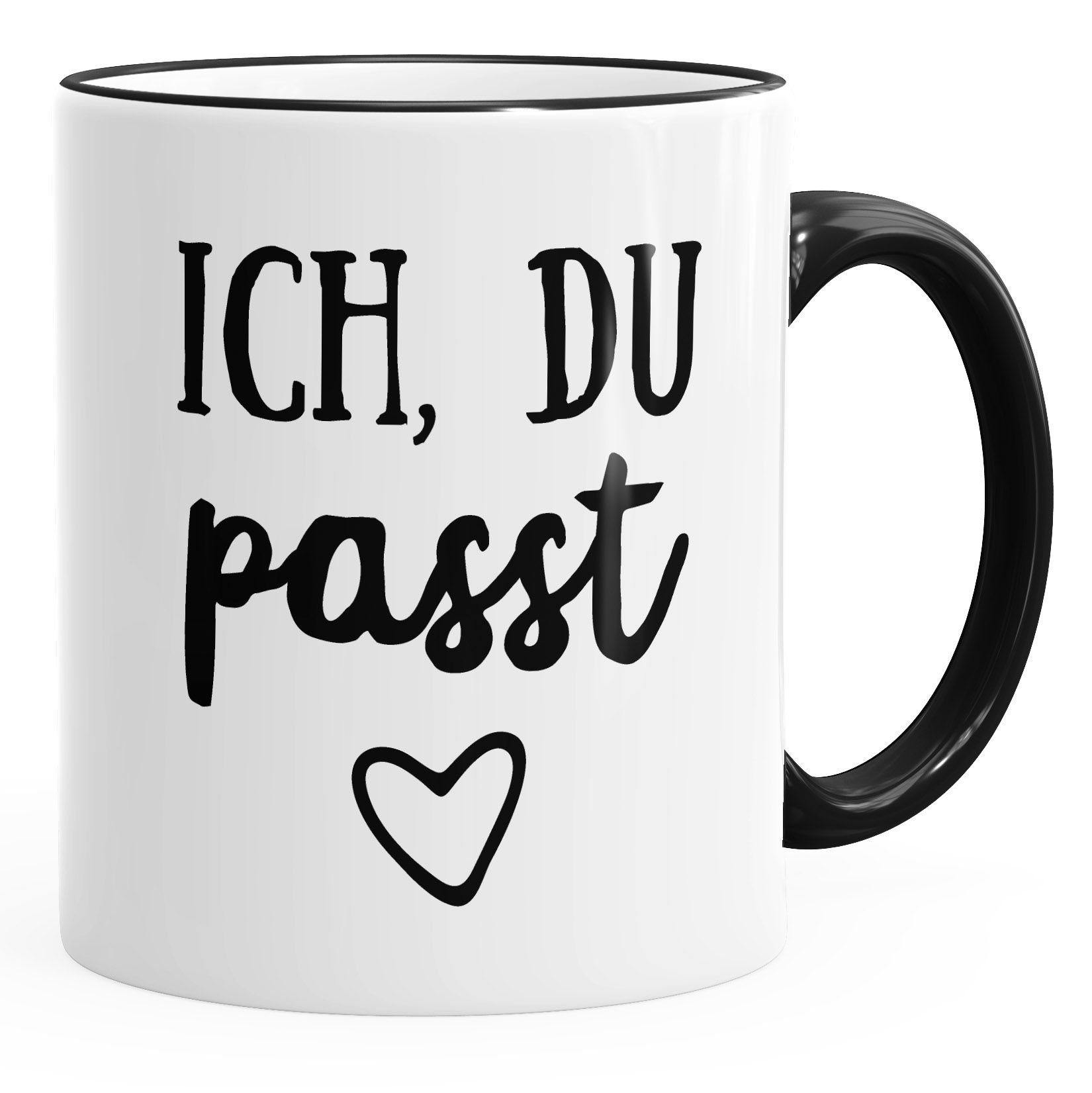 Geschenk-Tasse Frau Geschenk Ich du Mann Liebe Tasse MoonWorks®, Freund passt Keramik Kaffeetasse MoonWorks Freundin Keramiktasse Teetasse