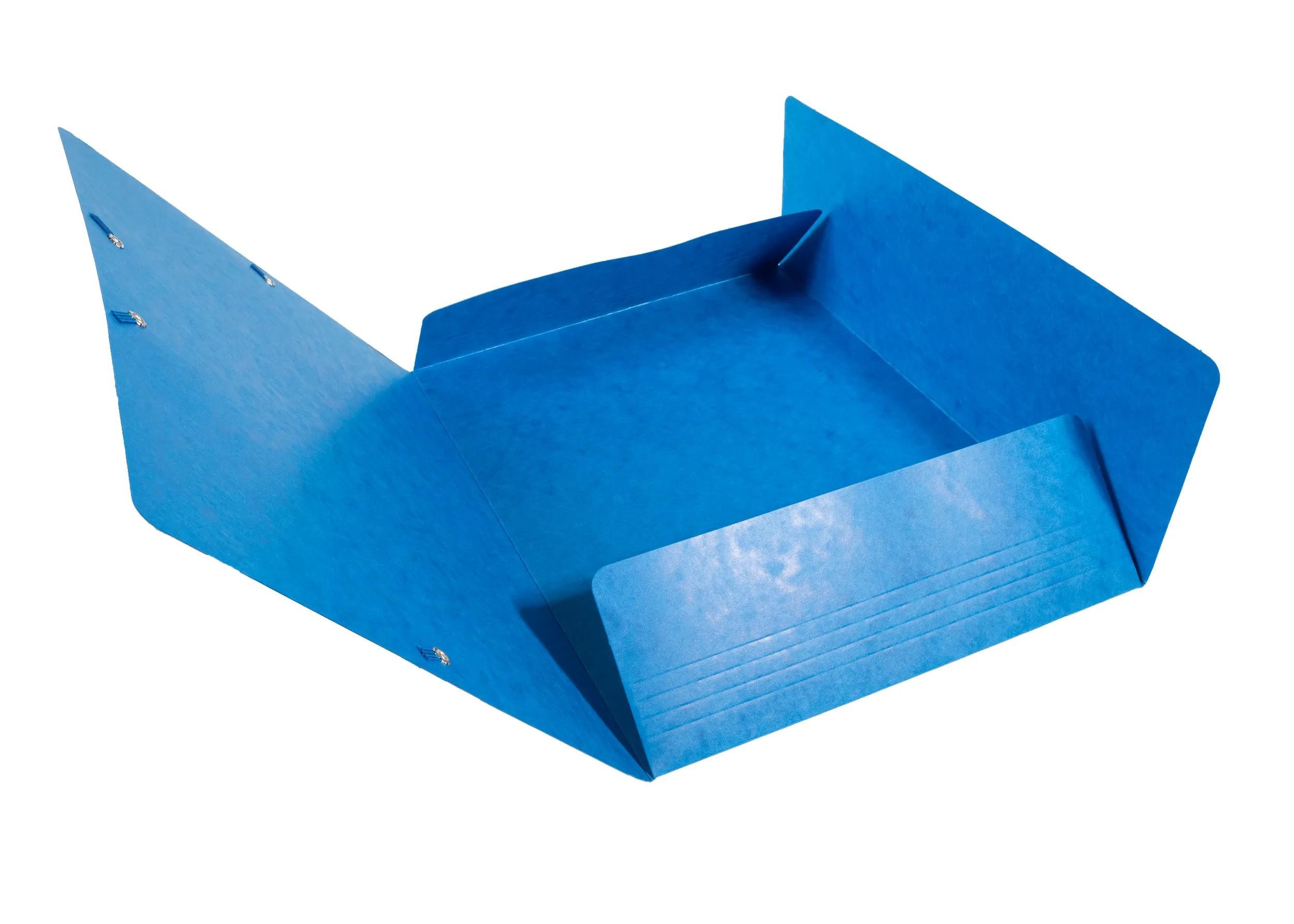 EXACOMPTA Organisationsmappe 25x Sammelmappe + Gummizug 3 Klappen Karton 425g A4 MAXI Blau 17105H, Sammelmappen 3 Klappen