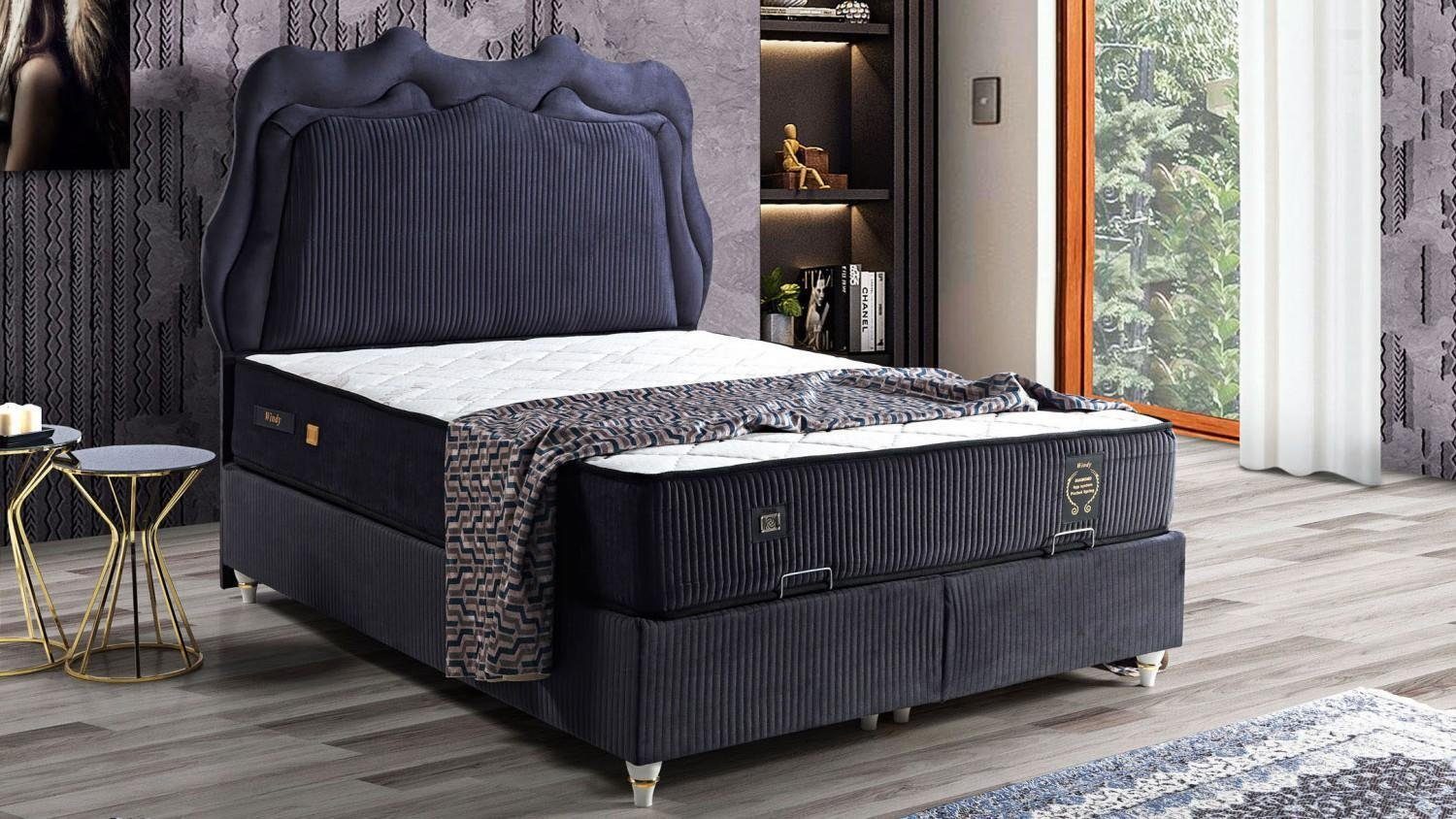 JVmoebel Luxus Bett (Bett), Modern Möbel Polster Betten Made In Schlafzimmer Europe Design Betten Bett