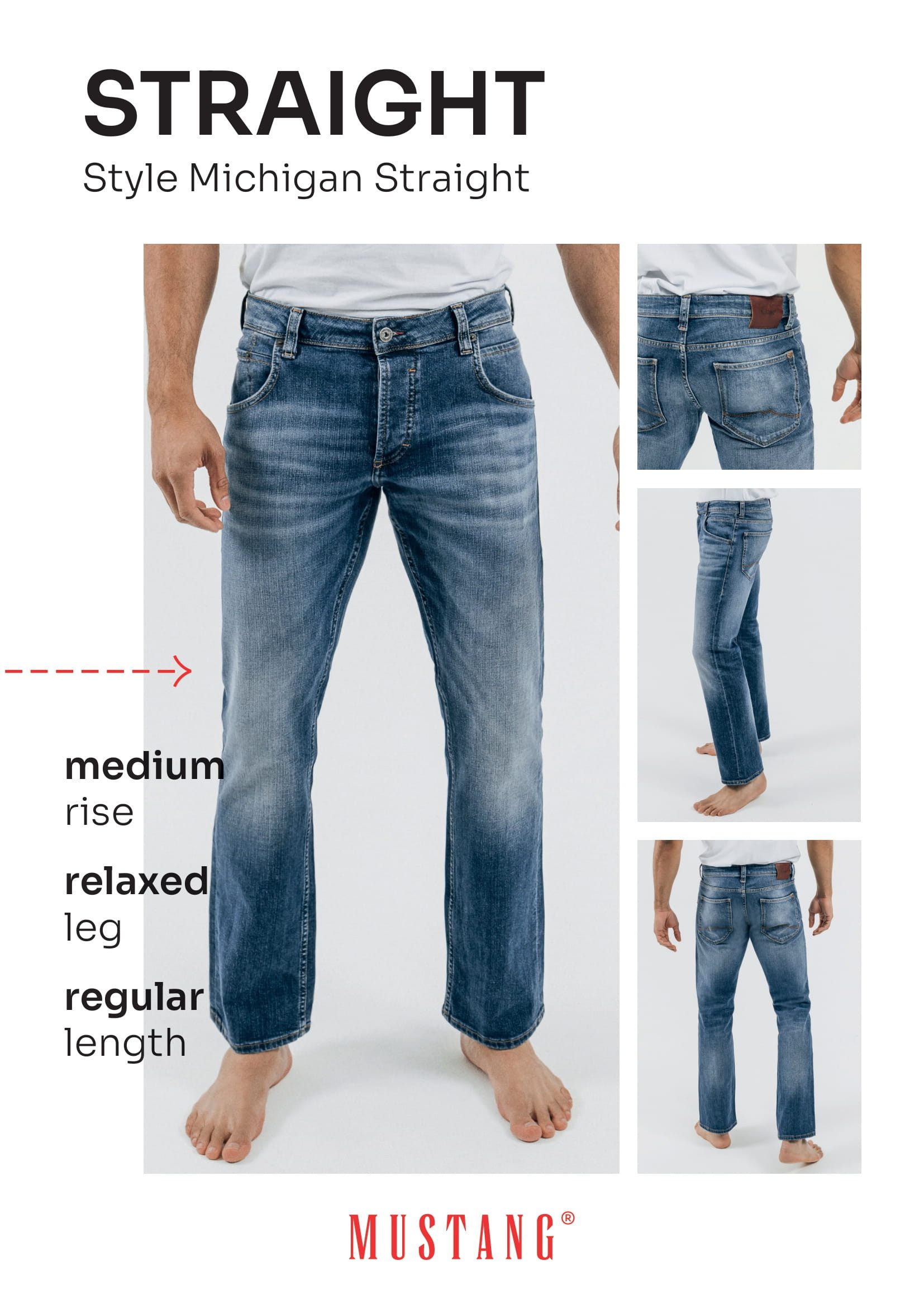 MUSTANG Straight-Jeans Style Michigan