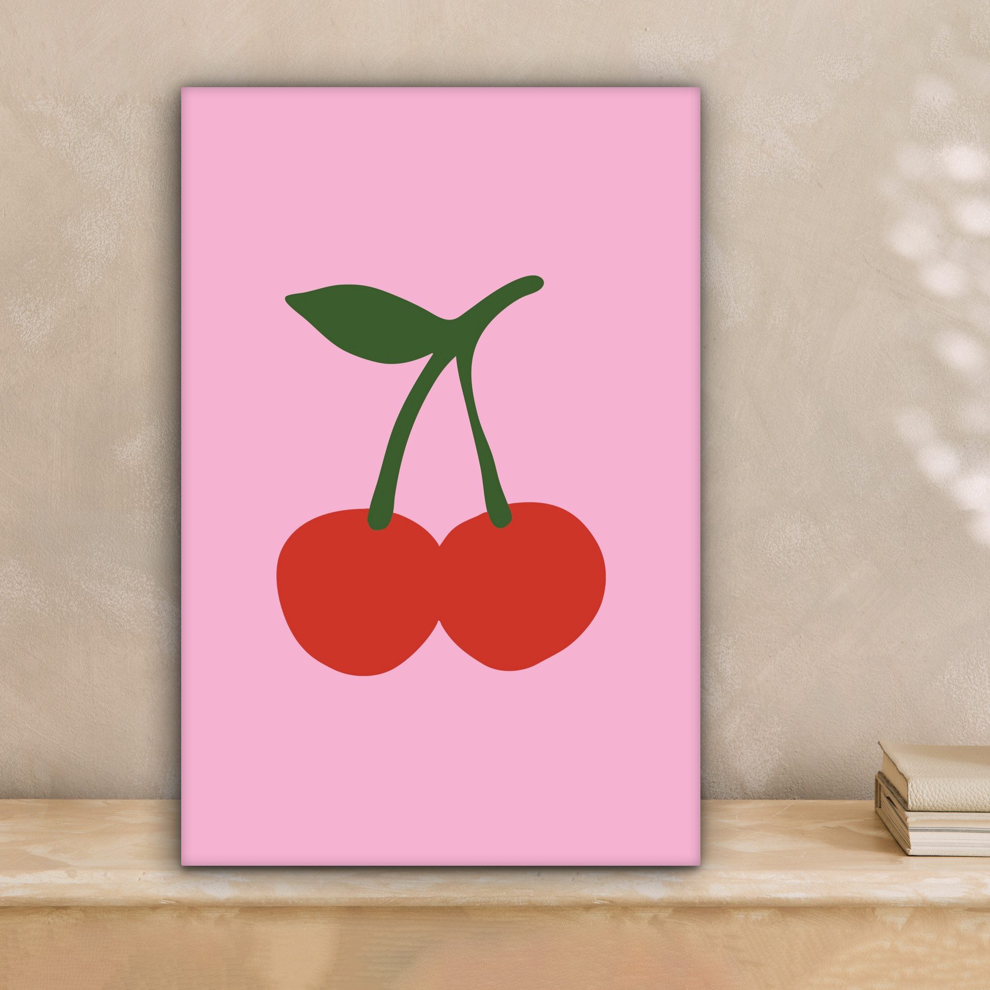 OneMillionCanvasses® Leinwandbild Kirschen - Rosa - günstig online kaufen