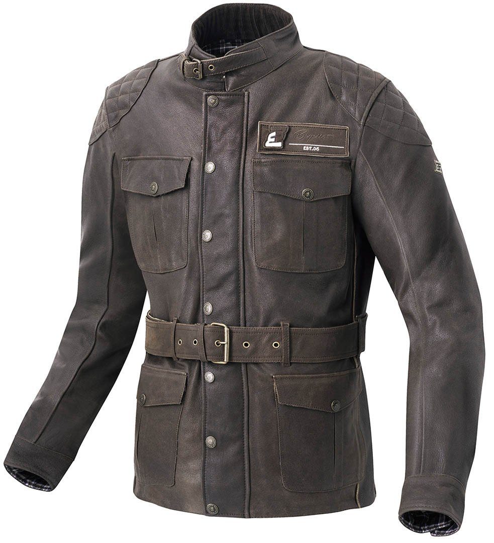 Motorradjacke Lederjacke Bogotto Bristol Motorrad Brown