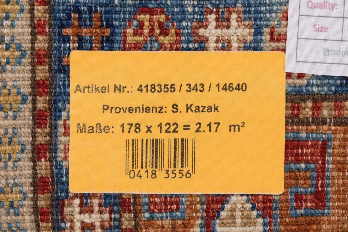 Orientteppich Super Kazak 121x177 Handgeknüpfter Höhe: Orientteppich, rechteckig, mm 5 Nain Trading
