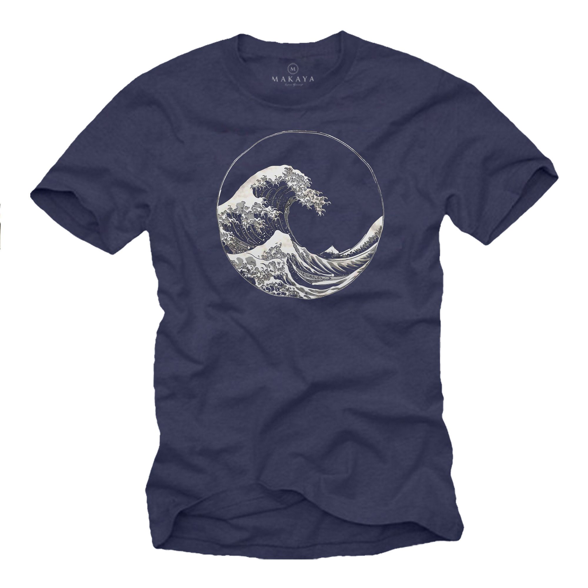 T-Shirt Männershirt mit Wellenmotiv – Cooles Surfdesign für Wassersport