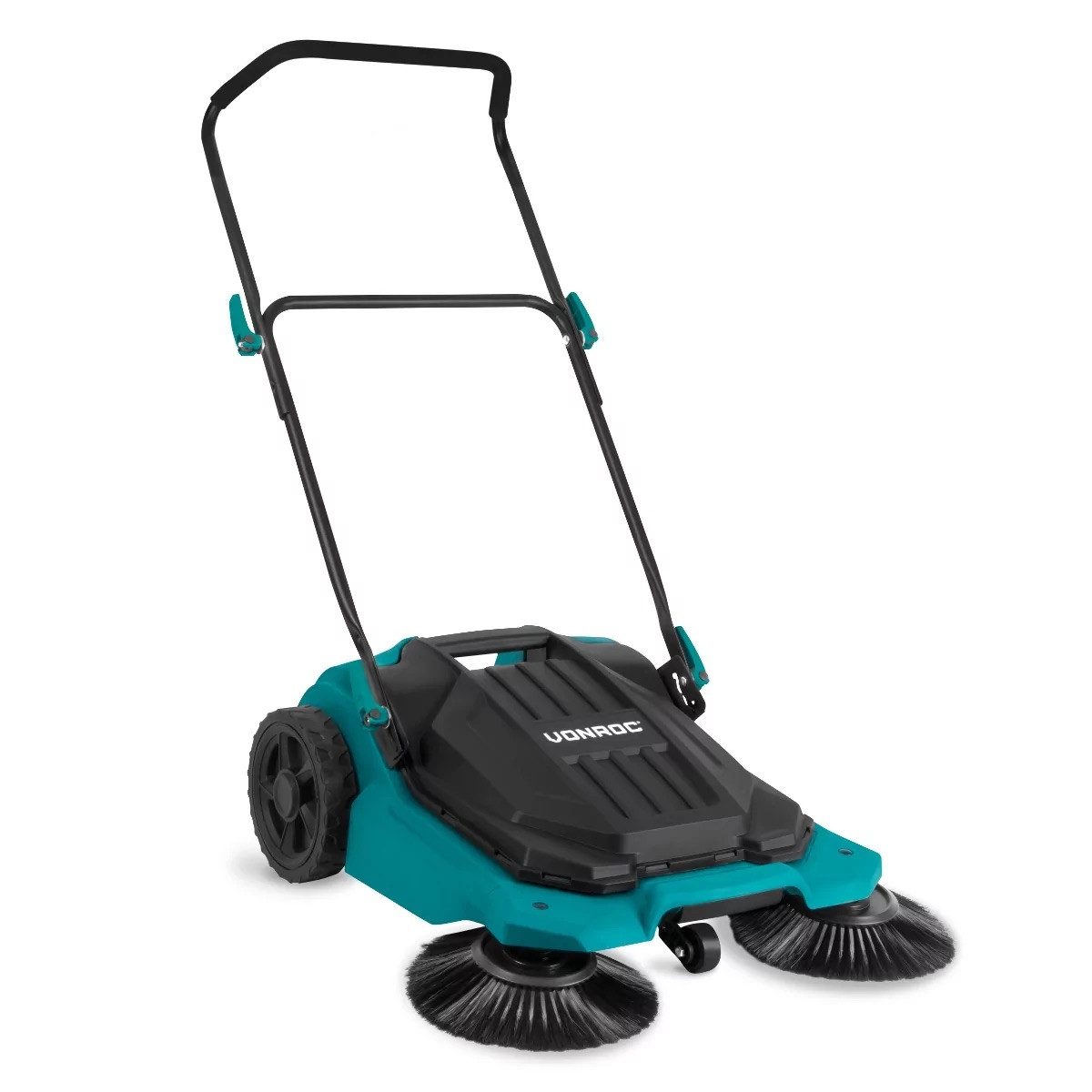 VONROC Handkehrmaschine manuell, 65 cm Arbeitsbreite, (Kehrmaschine, Laubkehrmaschine), 18 Liter Behälter, 2600m2 pro Stunde