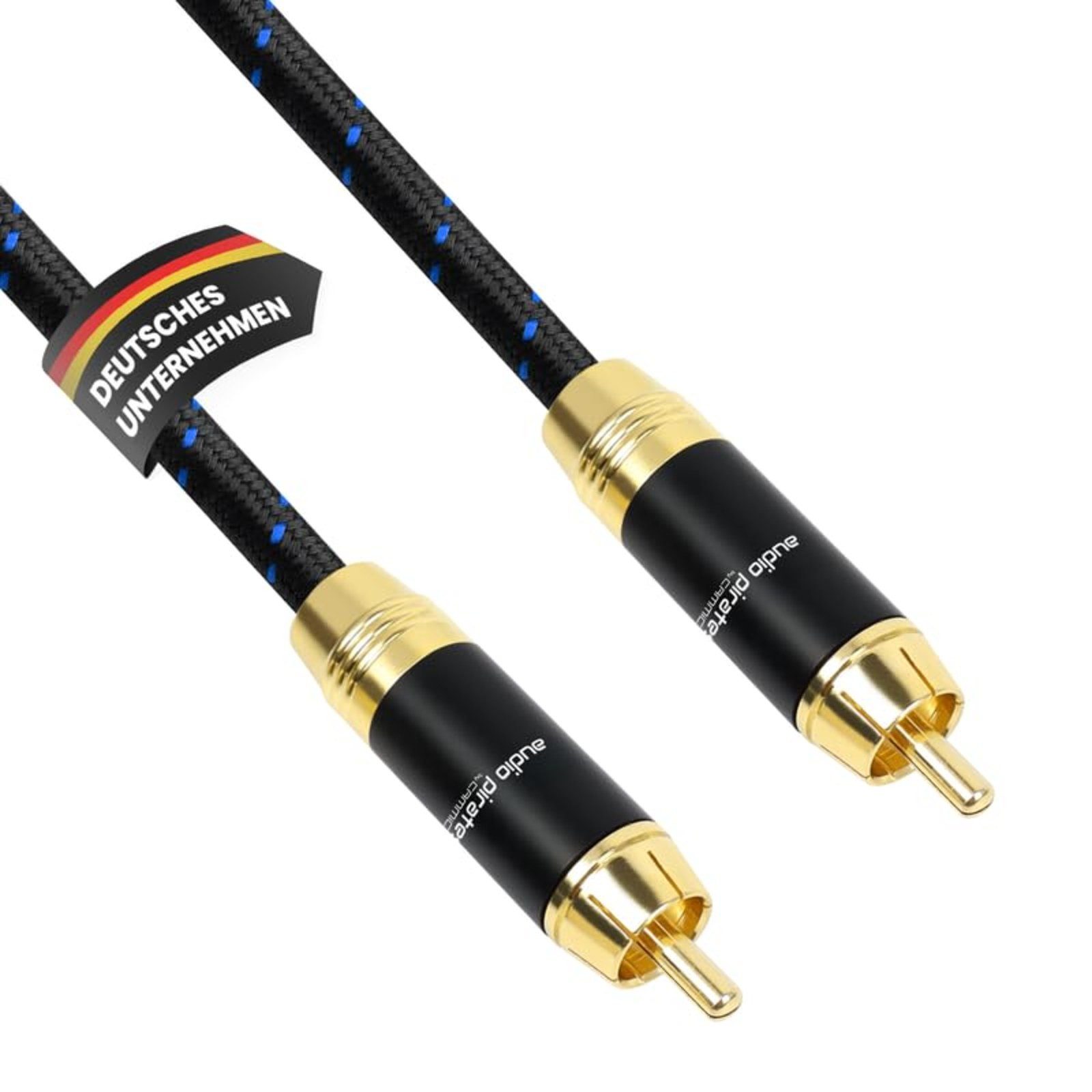 audio pirates Subwoofer Kabel Cinch 4-Fach geschirmt Audio-Kabel, Cinch, (150 cm), OFC, vergoldet - Mittelklasse