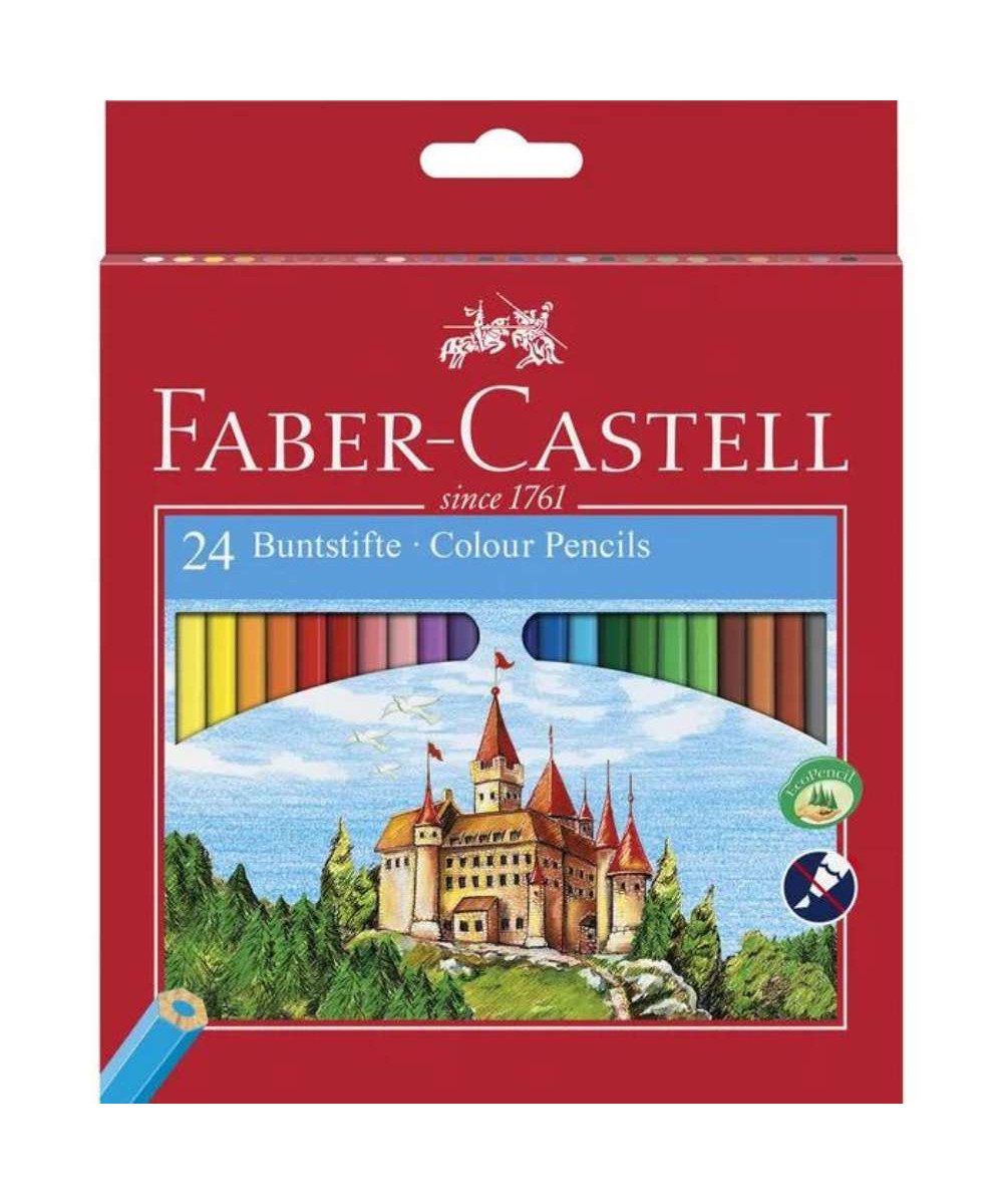 Faber-Castell Buntstift 24 FABER-CASTELL Castle Цветные карандаши, (Packung, 24-tlg., Цветные карандаши), leuchtende Цвета(ов)