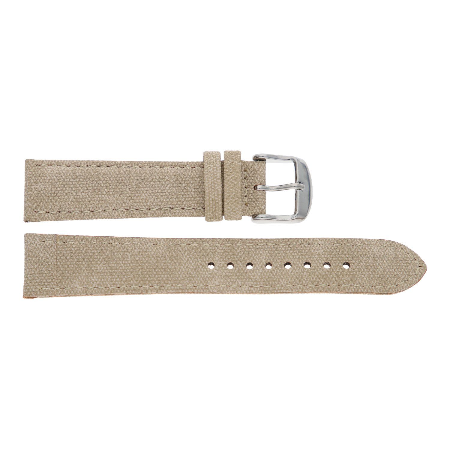 JuwelmaLux Uhrenarmband JuwelmaLux Uhrenarmband Jeansoptik Beige, Edelstahl JL38-10-0245 20 mm