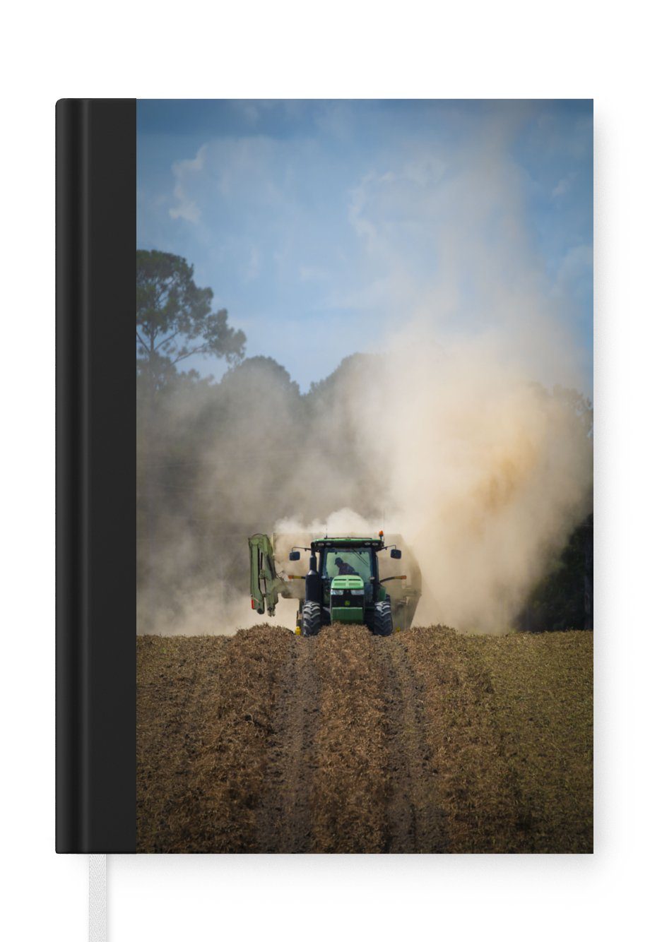 MuchoWow Notizbuch Traktor - Grün - Landwirt, Journal, Merkzettel, Tagebuch, Notizheft, A5, 98 Seiten, Haushaltsbuch