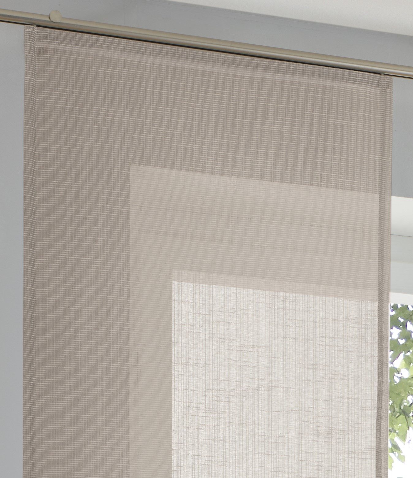 Kutti Schiebegardine Boston Schiebevorhang (1 St), Paneelwagen, halbtransparent, Schiebevorhang uni (1 St)