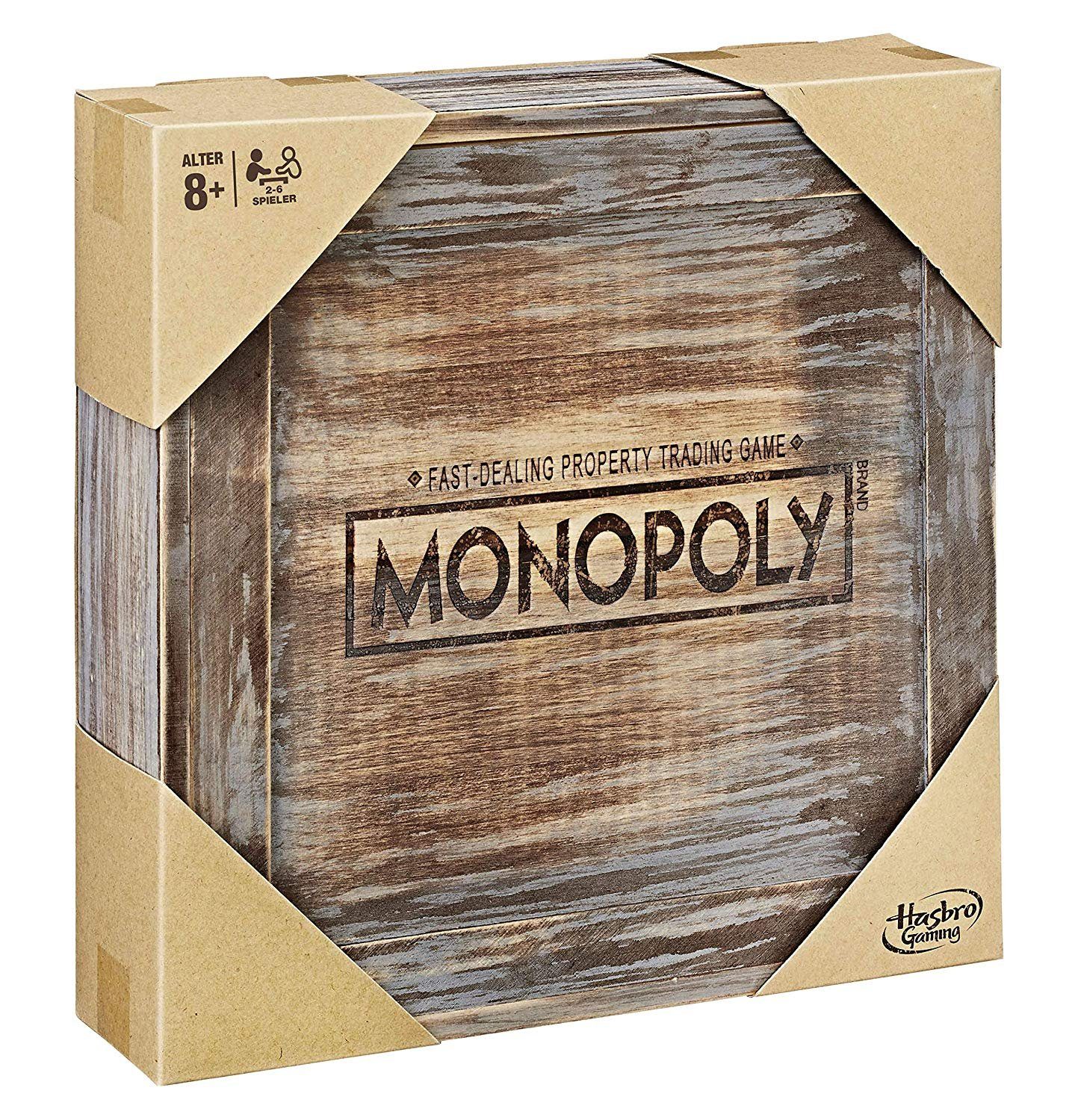 Hasbro Spiel Monopoly Holz Sonderedition, Brettspiel