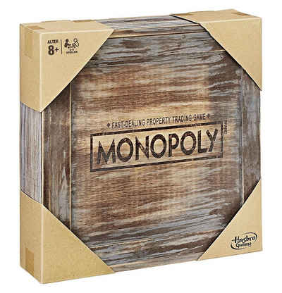 Hasbro Spiel, Brettspiel Monopoly Holz Sonderedition