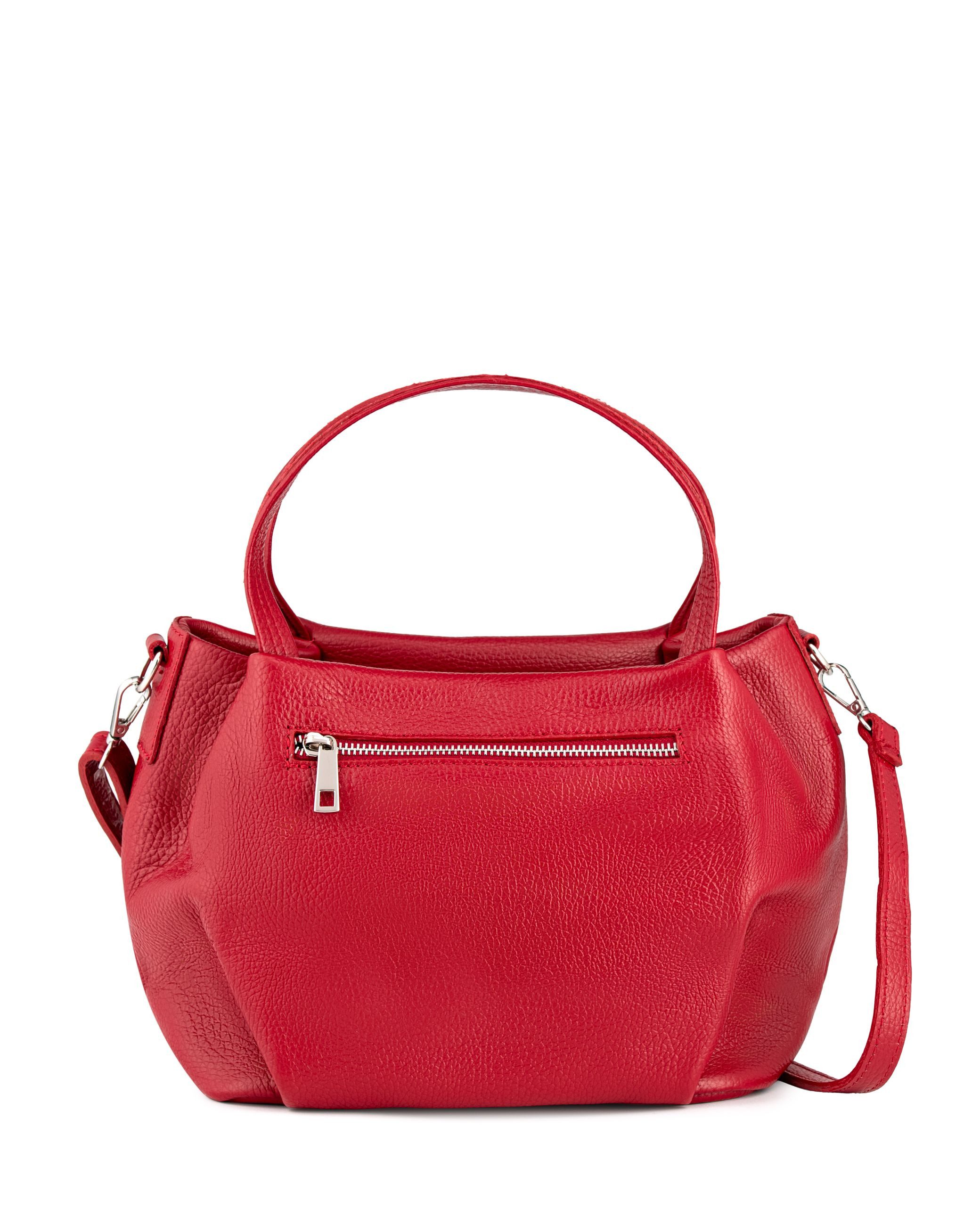Caspar Henkeltasche Damen Leder Handtasche Schultertasche - PREMIUM LINE - Modell No.823, elegant, robust & unempfindlich - 100% Echtleder - Handmade in Italy