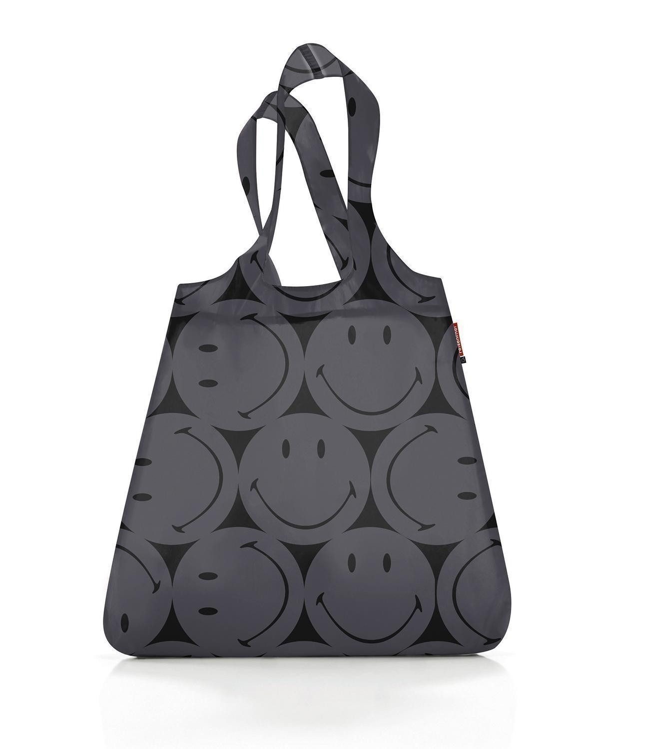REISENTHEL® Einkaufsshopper MINI MAXI SHOPPER SMILEY GREY, Grau, Polyester, 15 l, B 43,5 x H 60 x T 7 cm