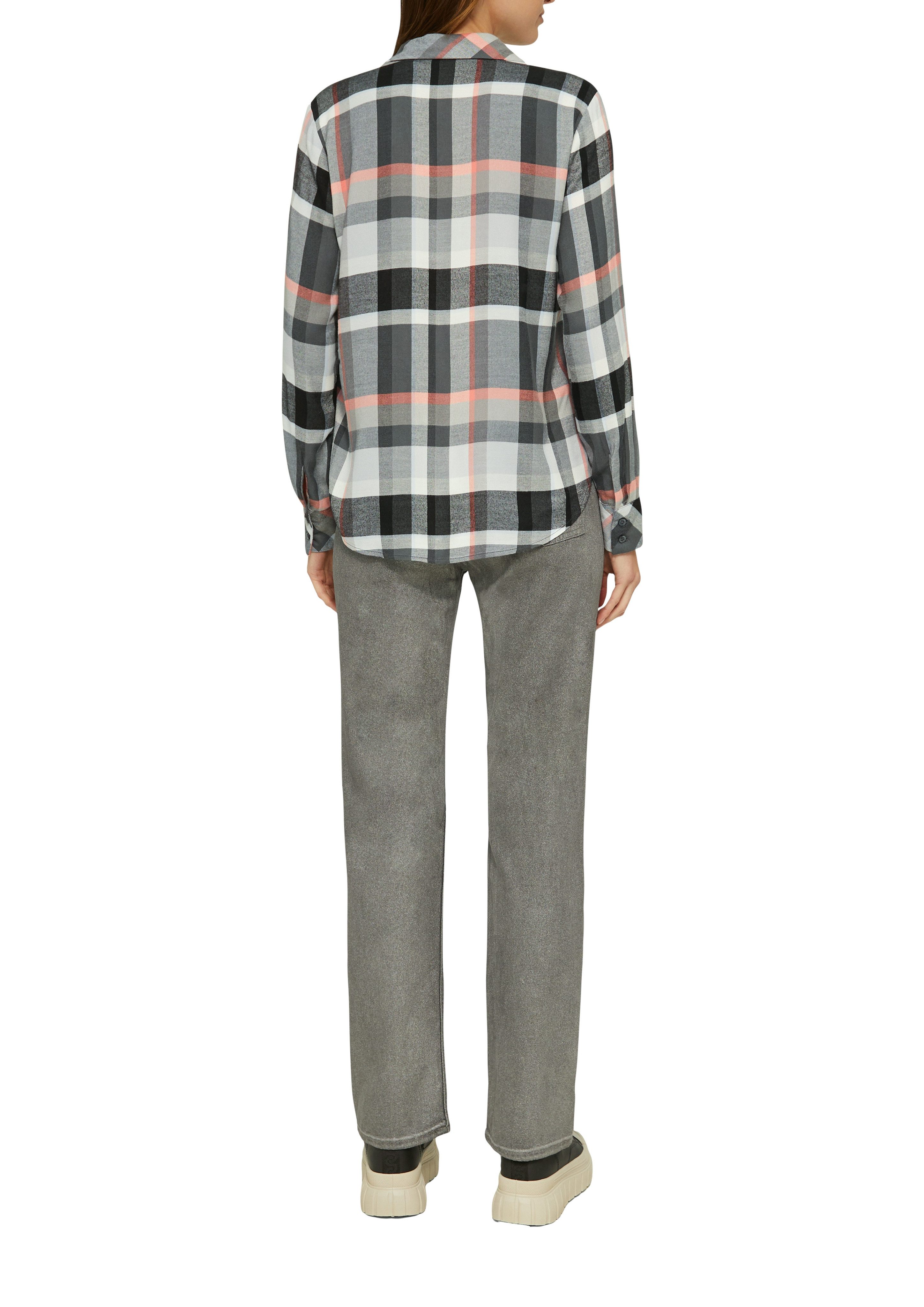 s.Oliver Langarmbluse mit Karo Muster