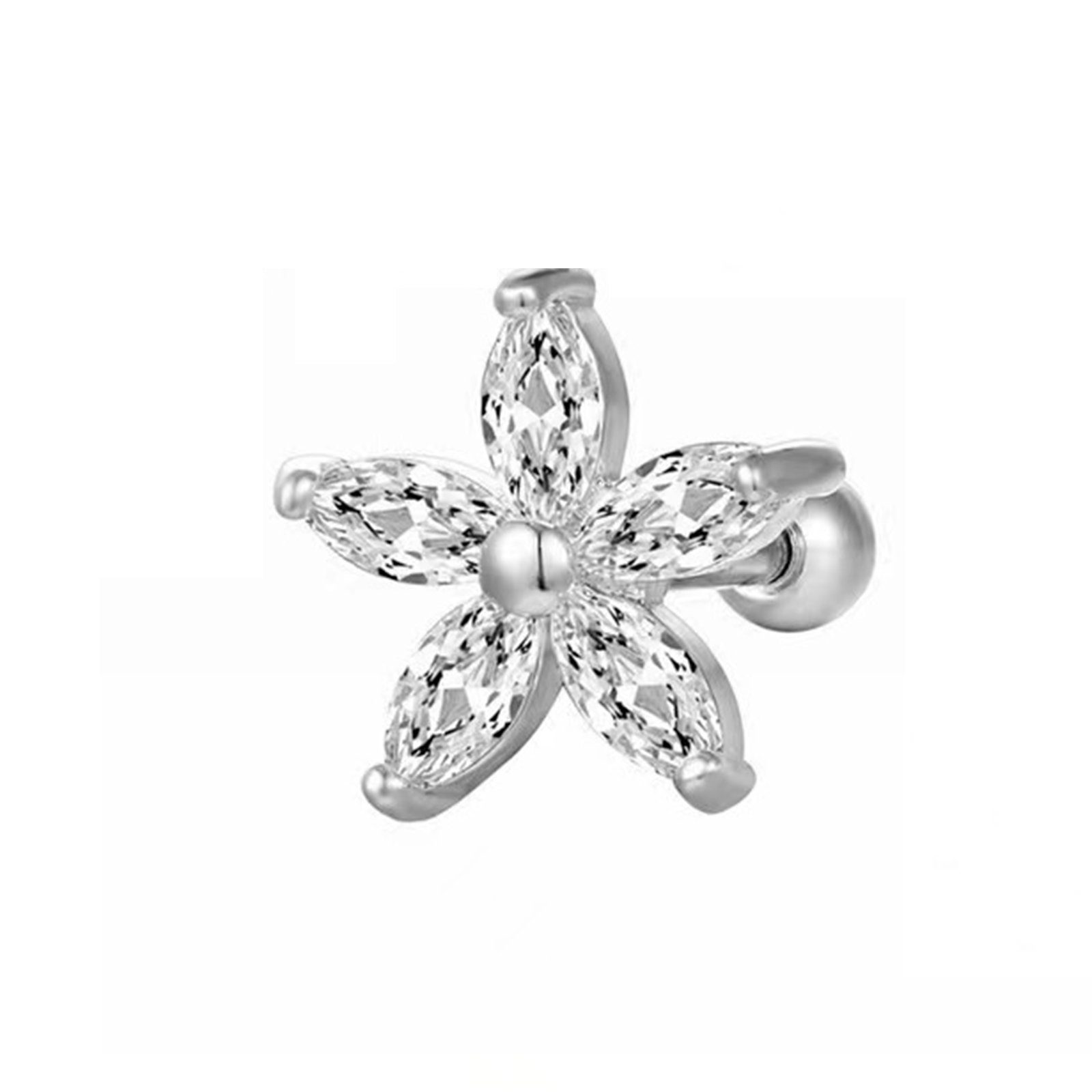 Nasenpiercing Labret/Lippe Medusa Ohrpiercing Tragus Helix Piercing Ohrring Blume