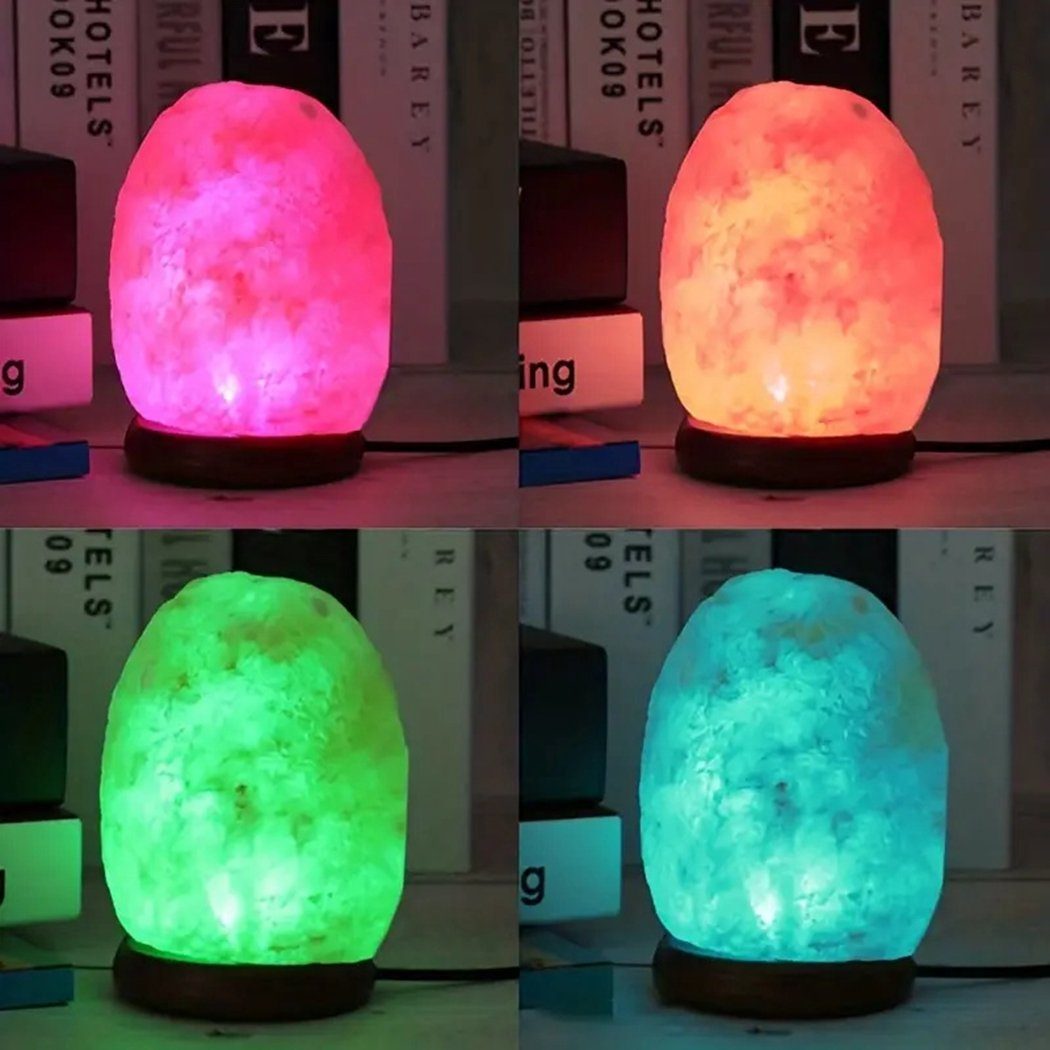 TUABUR Nachtlicht Himalaya-Kristallsalzlampe, natürlicher Farbwechsel Kreative bunter