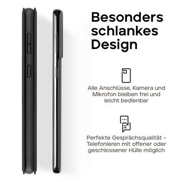 wiiuka Handyhülle suiit Hülle für Samsung Galaxy S21 Plus, Klapphülle Handgefertigt - Deutsches Leder, Premium Case