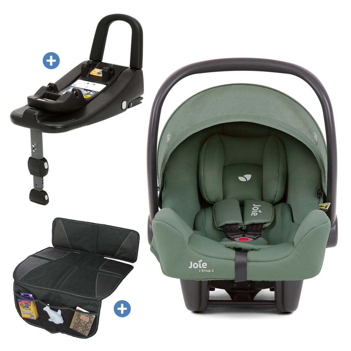Joie Babyschale i-Snug 2 i-Size - Laurel, Baby Autositz ab Geburt-13 kg (40 cm-75 cm) inkl. Isofix Basis